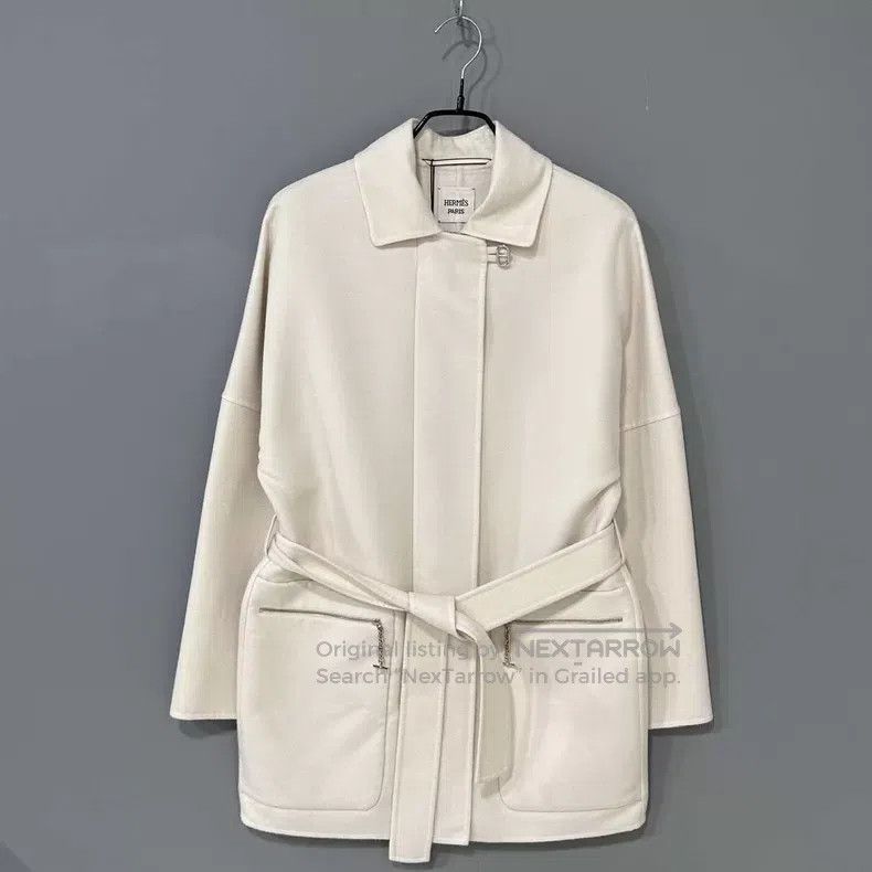 Hermes Hermes Cream Cashmere Coat Size XS / US 0-2 / IT 36-38 - 1 Thumbnail