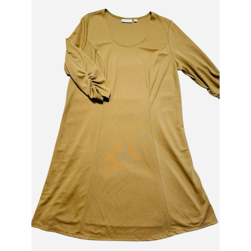 Other New Susan Graver Ponte Knit Light Brown Dress With Loop Sca Size XL / US 12-14 / IT 48-50 - 5 Thumbnail