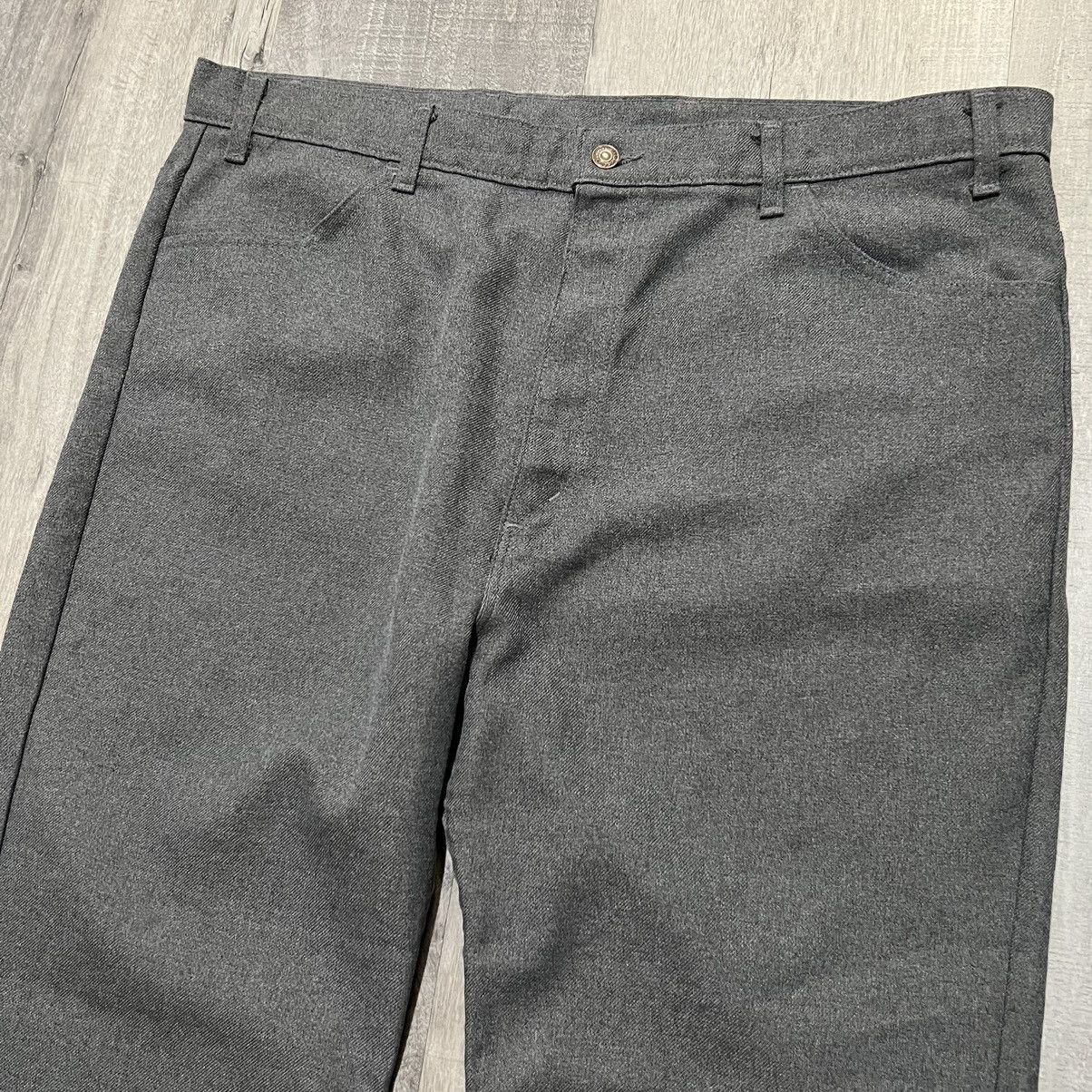 Levi's × Vintage VTG Levis Sta-Prest Grey Straight 90s Trouser Dress Pants Size US 42 / EU 58 - 3 Thumbnail