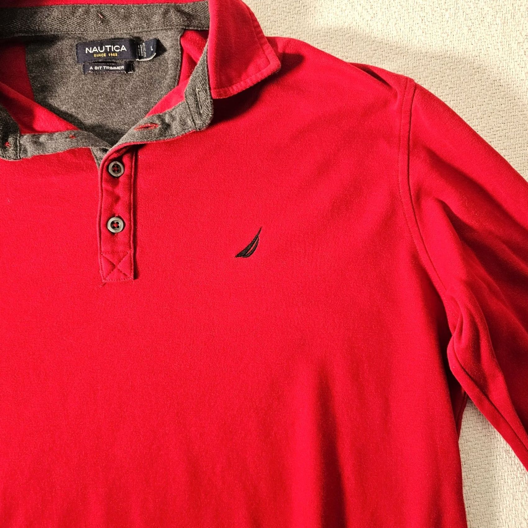 Nautica Nautica Polo Shirt Men’s A Bit Trimmer Long Sleeve Red Size L Regular Classic Polo Shirt Golf Brand Nautica Size US L / EU 52-54 / 3 - 3 Thumbnail