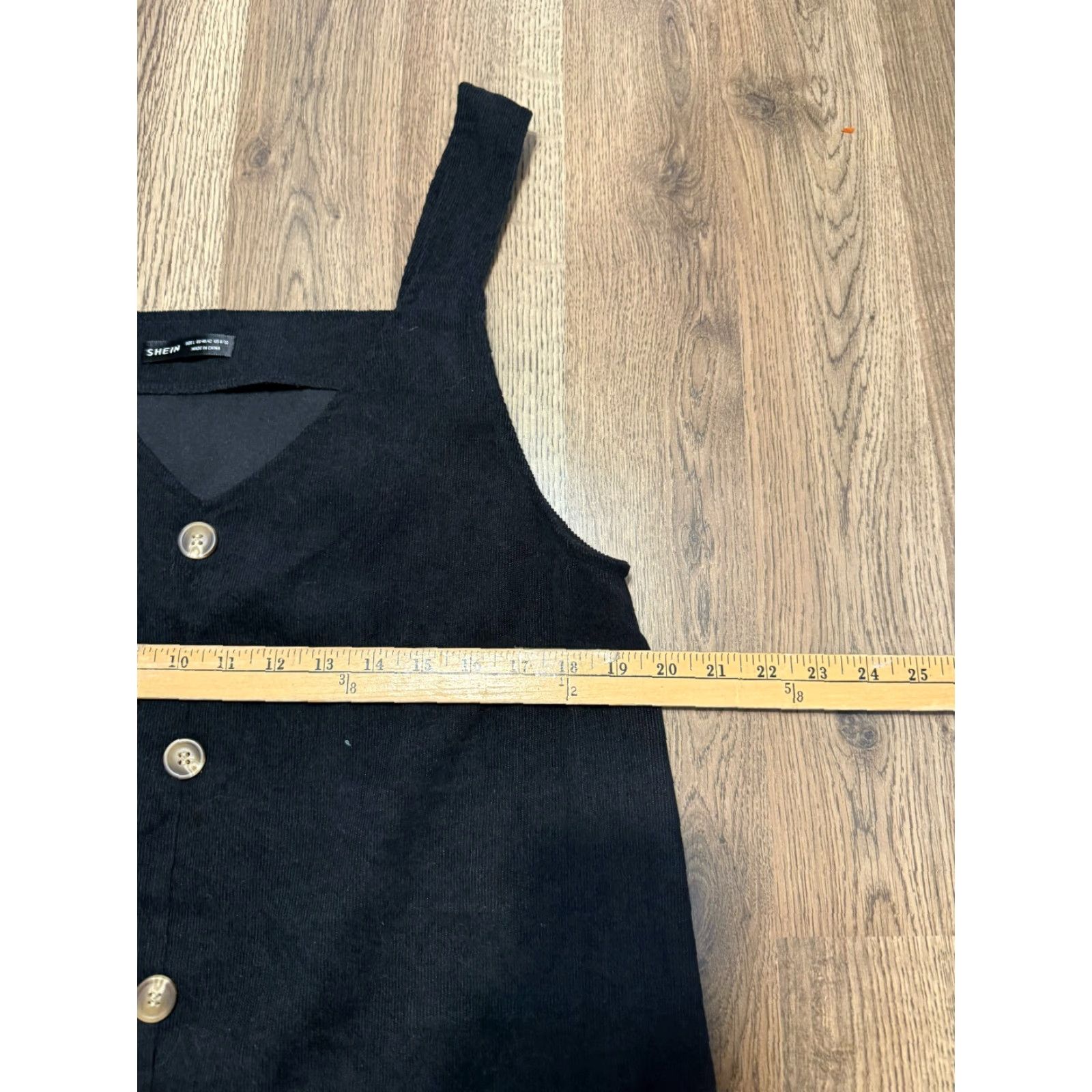 Shein SheIn Dress Women's Large Black Front Buttons A-Line Sleeveless Shirt? Size L / US 10 / IT 46 - 4 Thumbnail