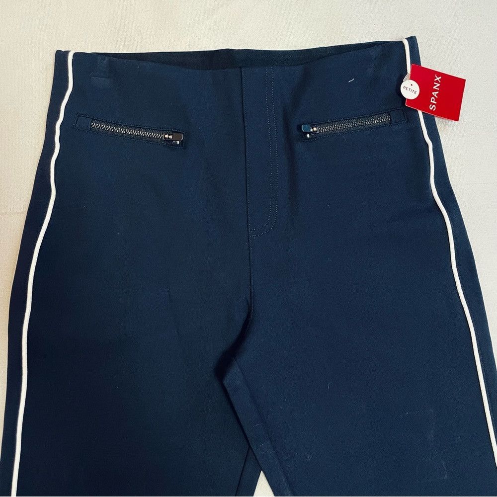 Spanx NWT New $128 Spanx Perfect Pant Ankle Piped Skinny Navy Pan Size 32" / US 10 / IT 46 - 5 Thumbnail
