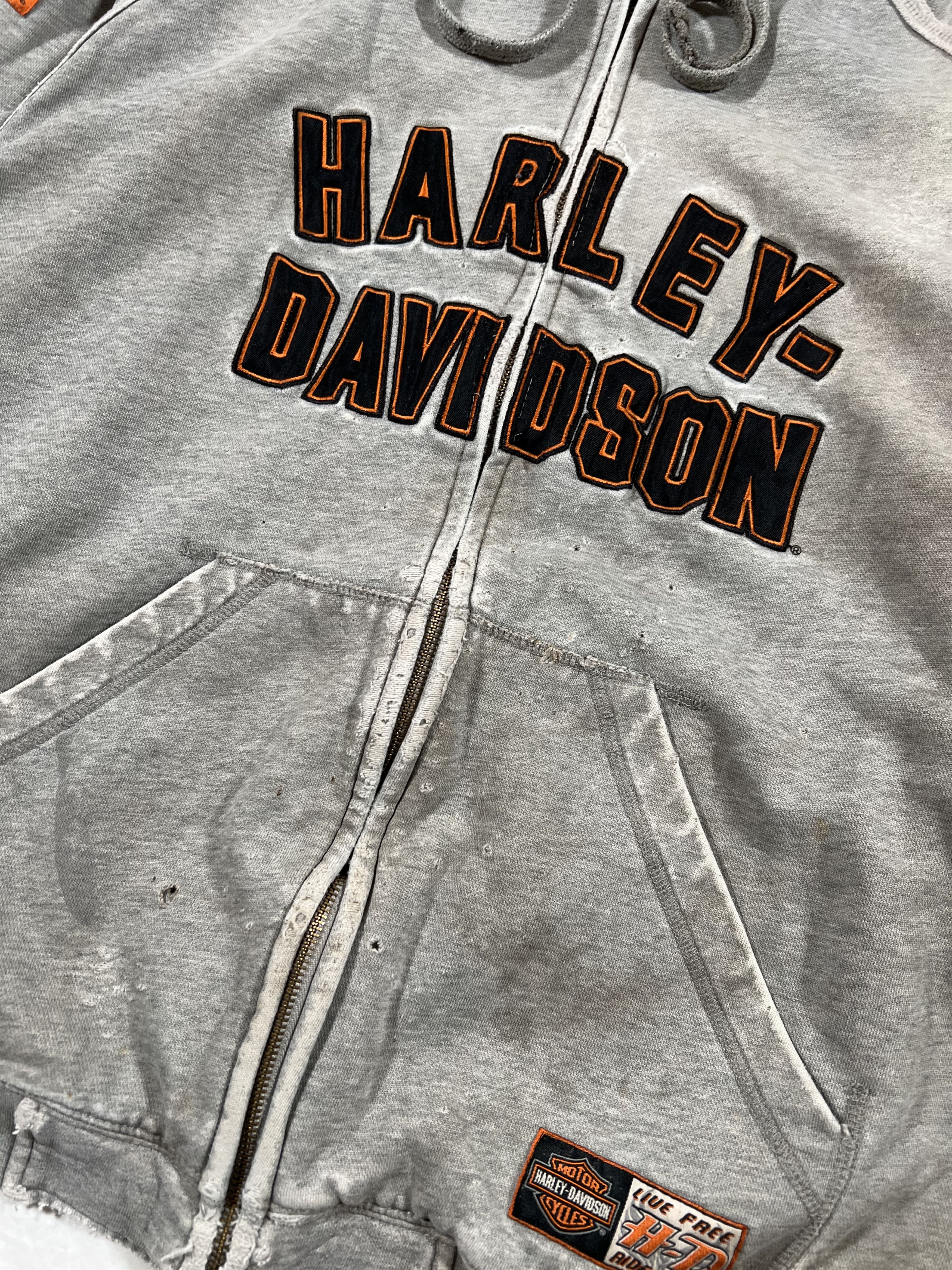 Harley Davidson Vintage Thrashed Harley Davidson Spellout ERD Style Hoodie Size US L / EU 52-54 / 3 - 10 Thumbnail