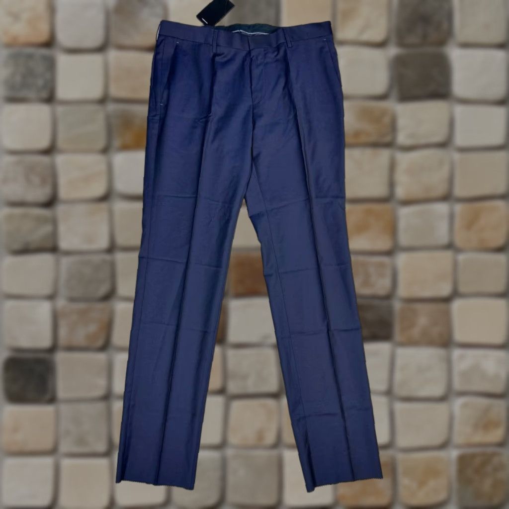 Hugo Boss Hugo Boss Dress Pants Mens 34 Blue Virgin Wool Low Rise Straight Leg Business Size US 34 / EU 50 - 1 Thumbnail