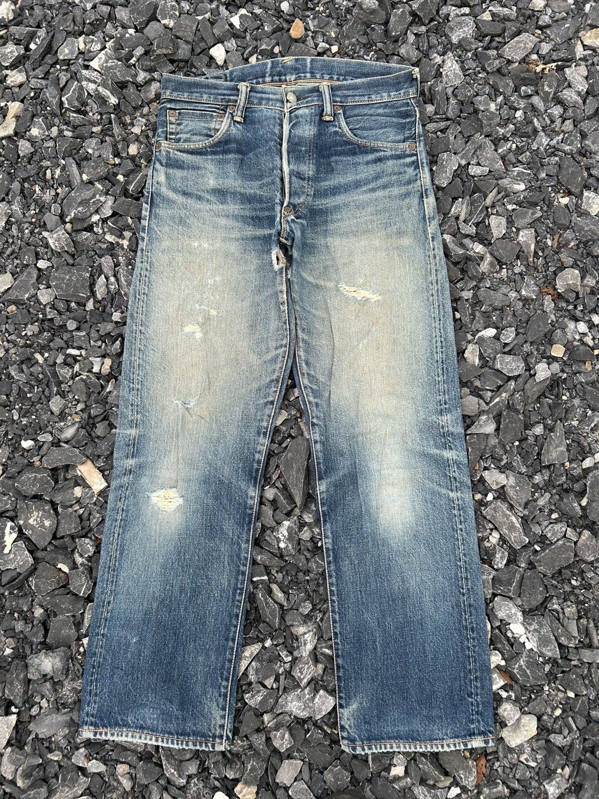 Japanese Brand × Kapital × Vintage Evisu Selvedge Distressed Japanese Denim Jeans Size US 29 - 3 Thumbnail