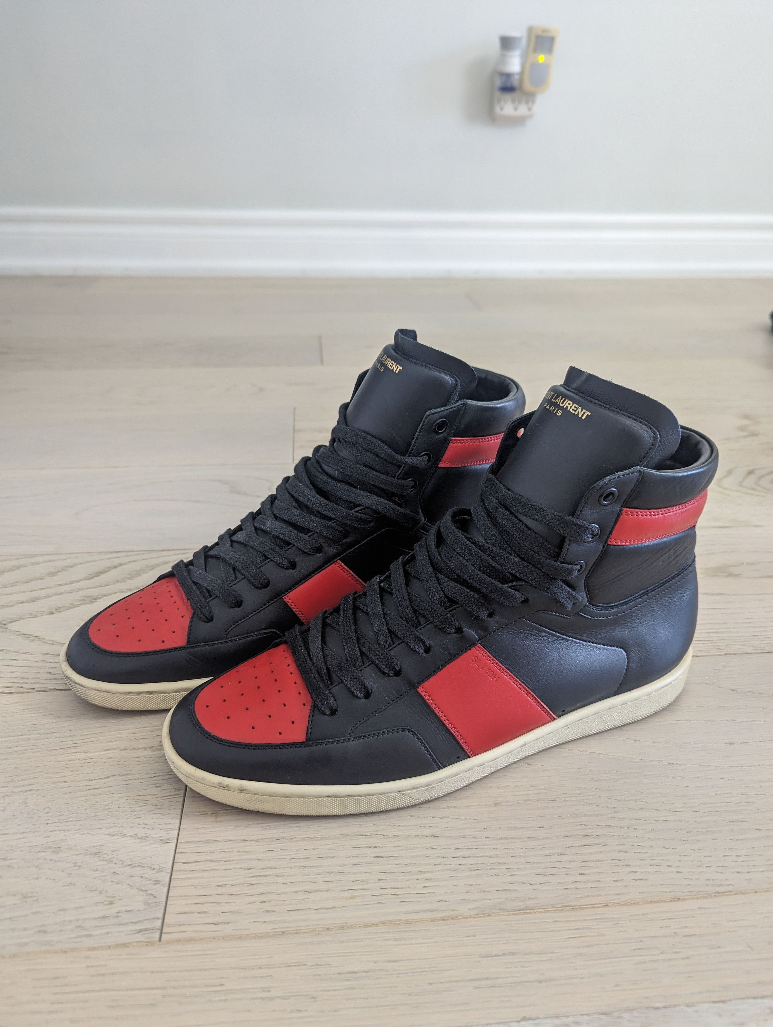 image of Saint Laurent Paris x Sneakers Saint Laurent Court Classic Sl10 High Bred Size 44 (11 Us) Shoes in 