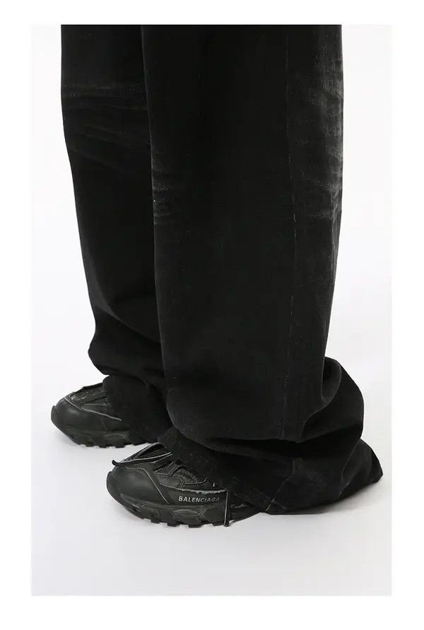 Japanese Brand Mint Washed vintage pocket design drape straight jeans Size US 32 / EU 48 - 6 Thumbnail