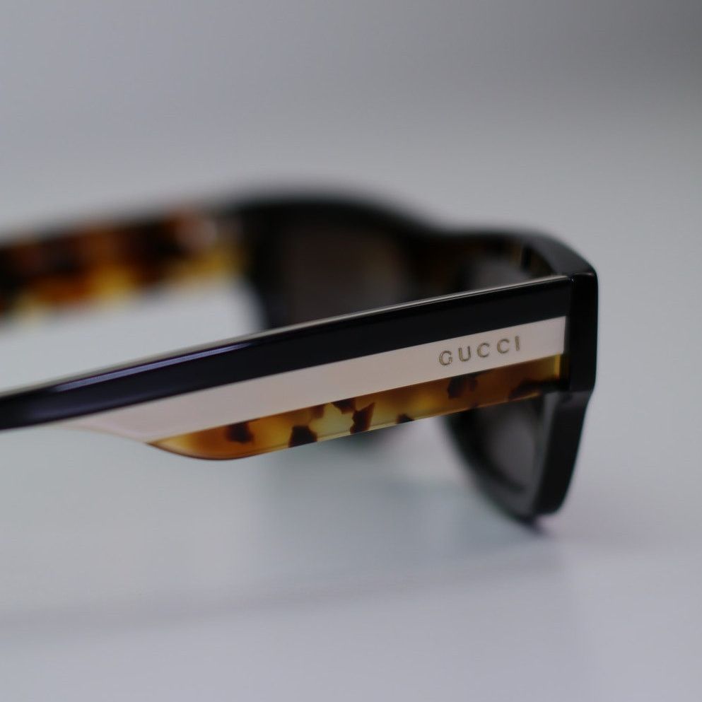 Gucci Gucci Sunglasses GG1301S 003 Black Dark Brown Men Authentic Size ONE SIZE - 8 Thumbnail