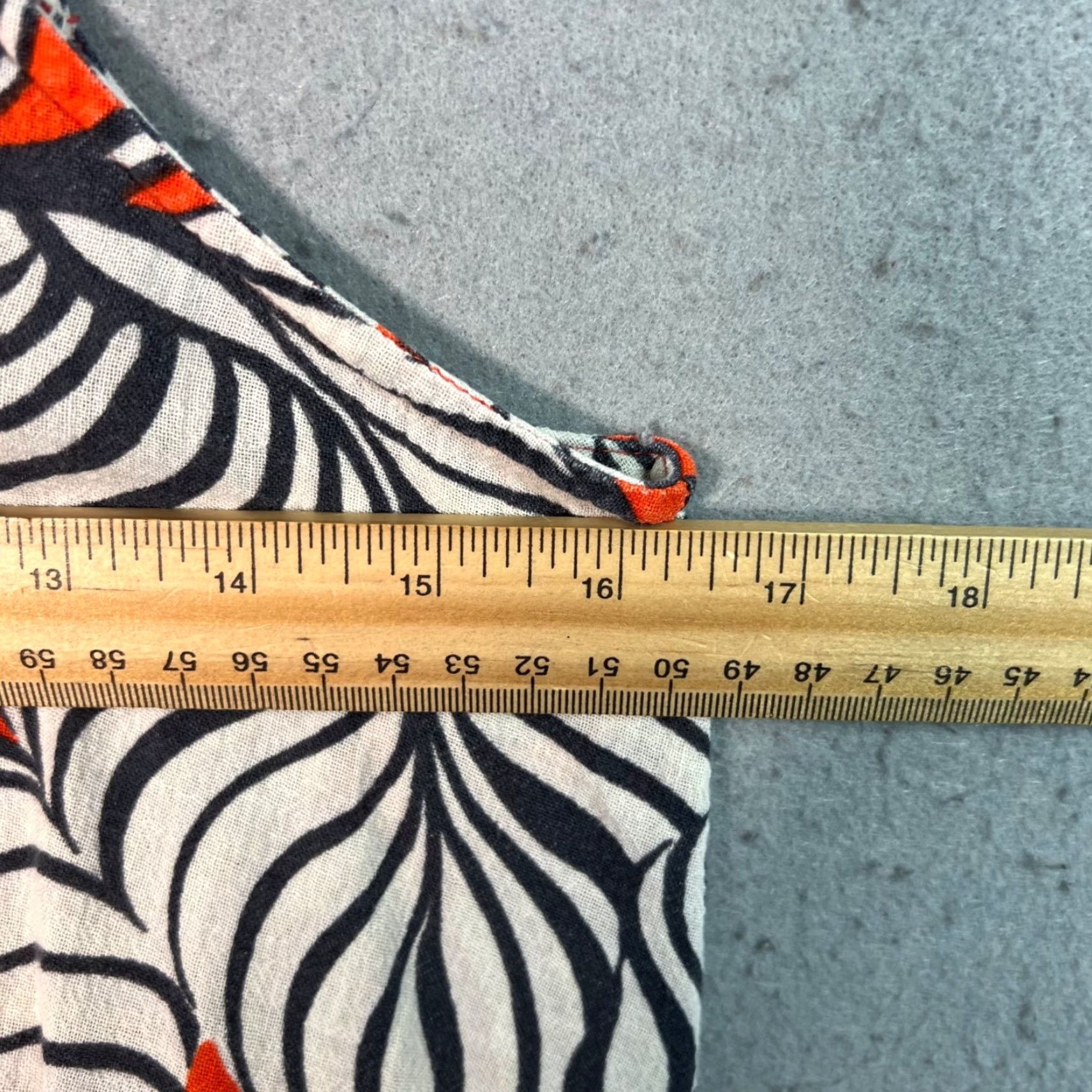Madewell Madewell XS Strappy Top With Bold Black White Leaf Print On Orange Size XS / US 0-2 / IT 36-38 - 5 Thumbnail