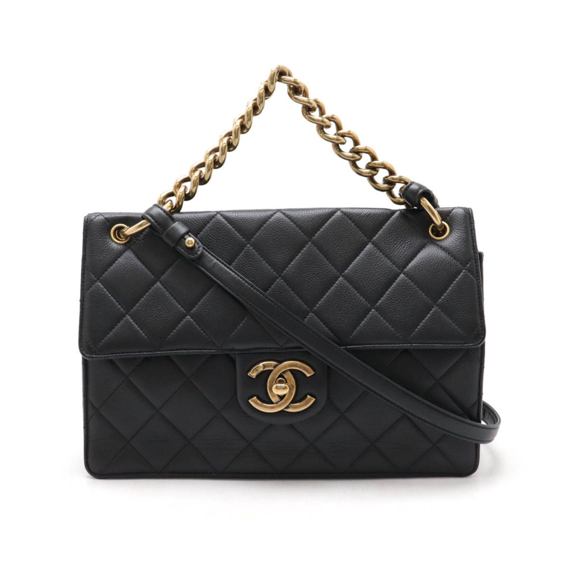 Chanel CHANEL Shoulder Bag Matelasse 30 Deca Caviar Skin Leather