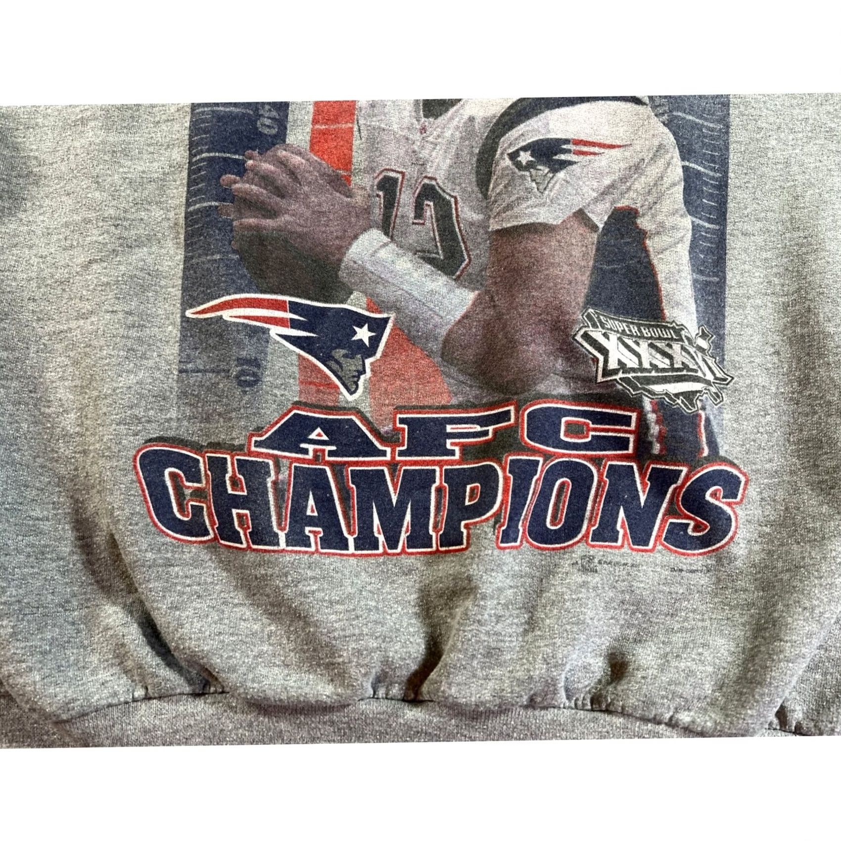 Jerzees VINTAGE Tom Brady New England Patriots Sweatshirt Mens L Gray AFC Champions Jerzees Size US L / EU 52-54 / 3 - 4 Thumbnail