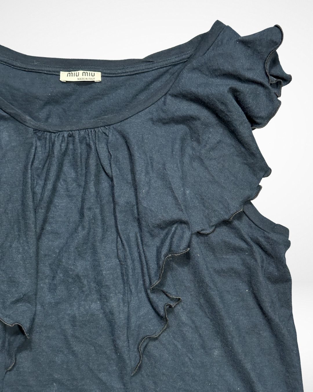 Miu Miu Resort 2008 Blossom Neck Frill Top Size S / US 4 / IT 40 - 3 Thumbnail
