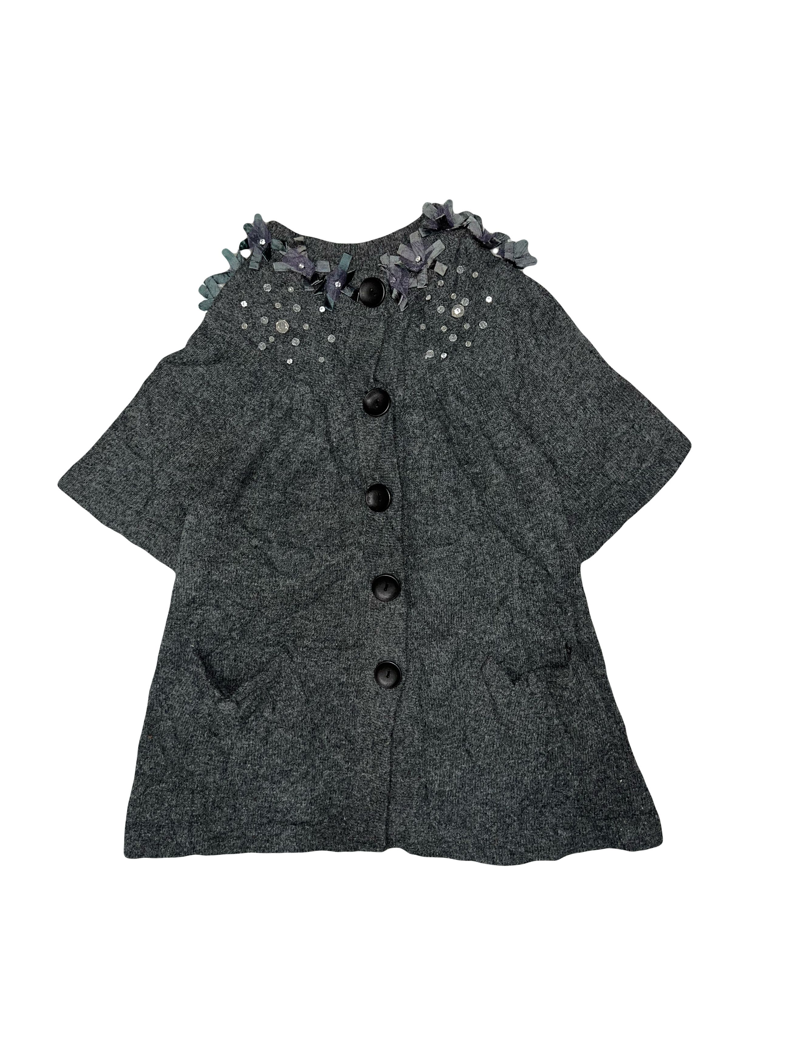 Japanese Brand Dark coquette button up knit top 🌸 Size M / US 6-8 / IT 42-44 - 1 Thumbnail