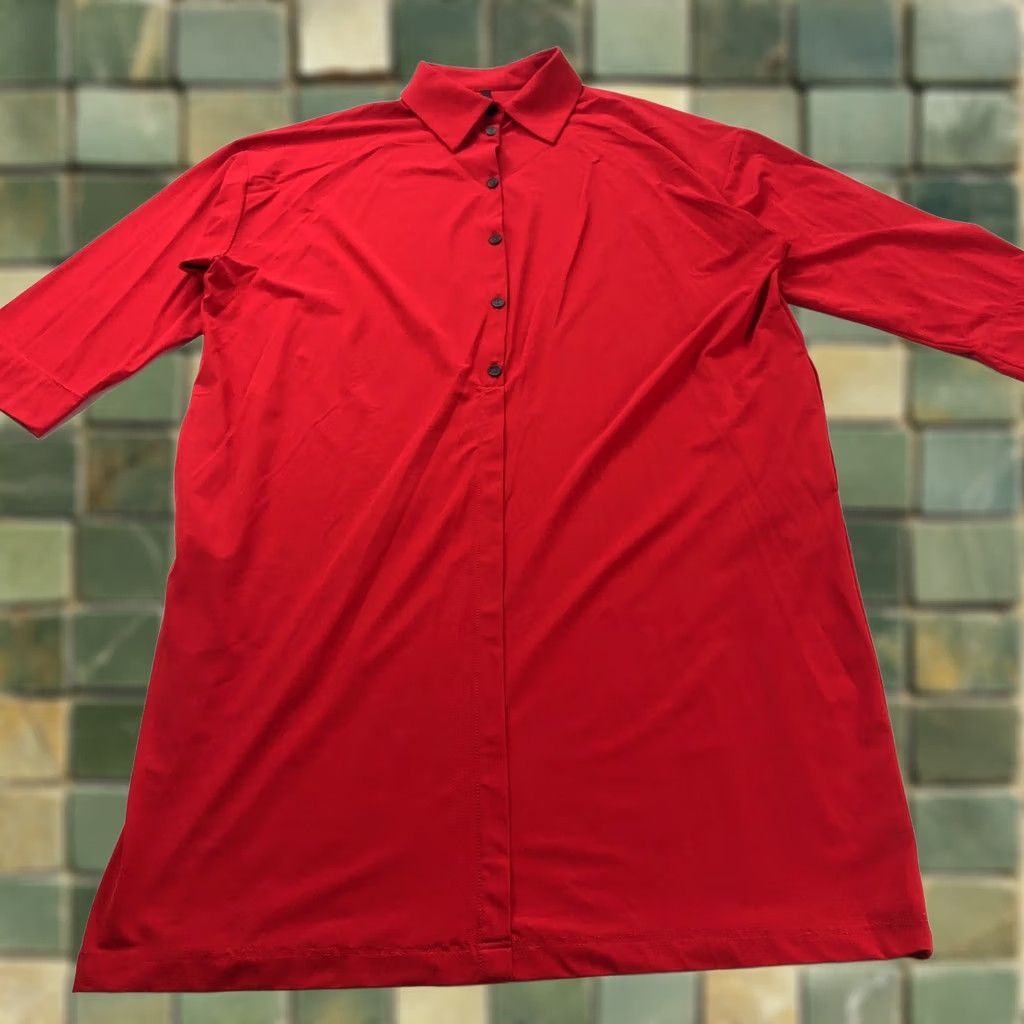 Vintage Peter O. Mahler Shirt Red Size 3 Pullover Button Long Short Sleeve Size XS / US 0-2 / IT 36-38 - 1 Thumbnail