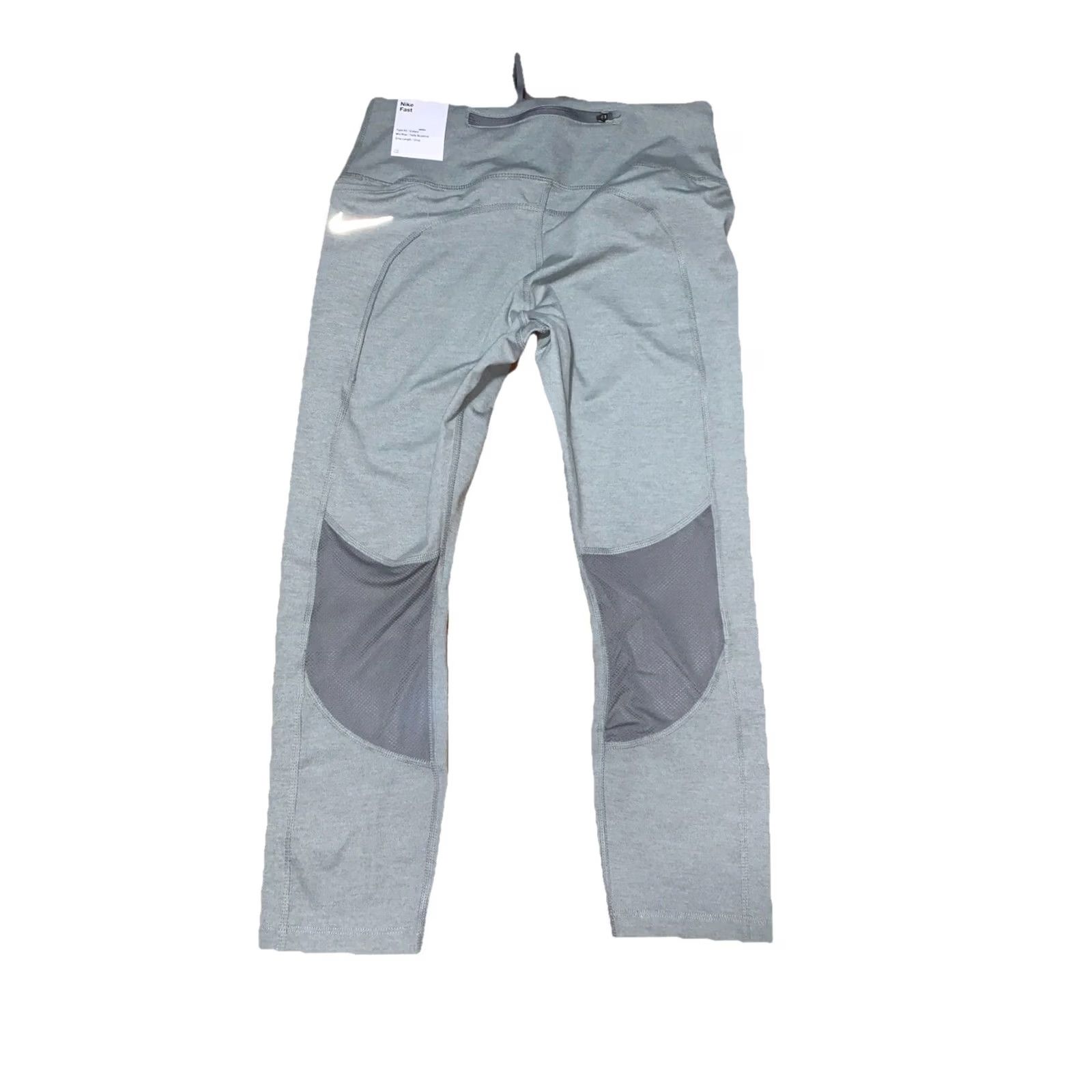 Nike Nike Fast Tight Fit Mid Rise Crop Length Womens Dri Fit Leggings Medium Gray NWT1251 Size 32" / US 10 / IT 46 - 2 Thumbnail