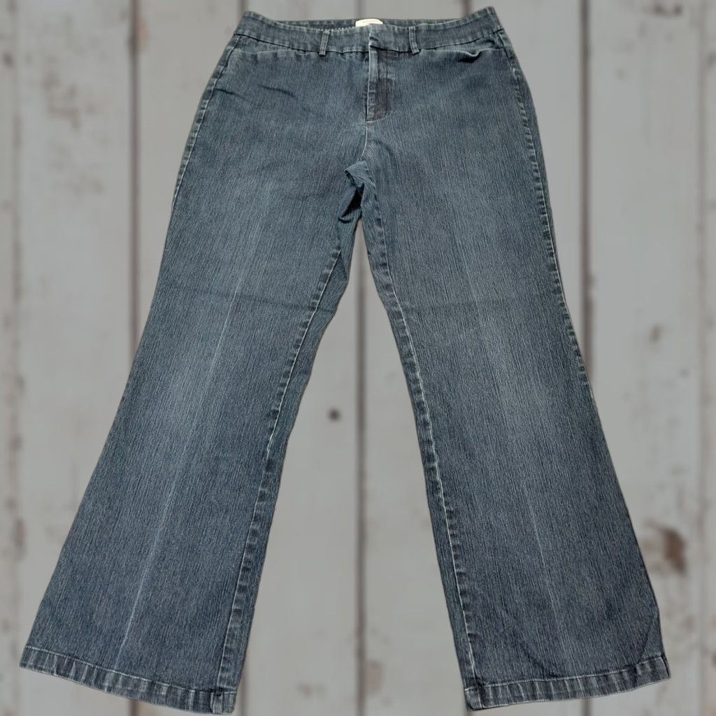 Dockers DOCKERS Petite Pants Women's 12P Blue Denim Stretch Straight Leg Casual Jeans Size 34" / US 12 / IT 48 - 1 Thumbnail