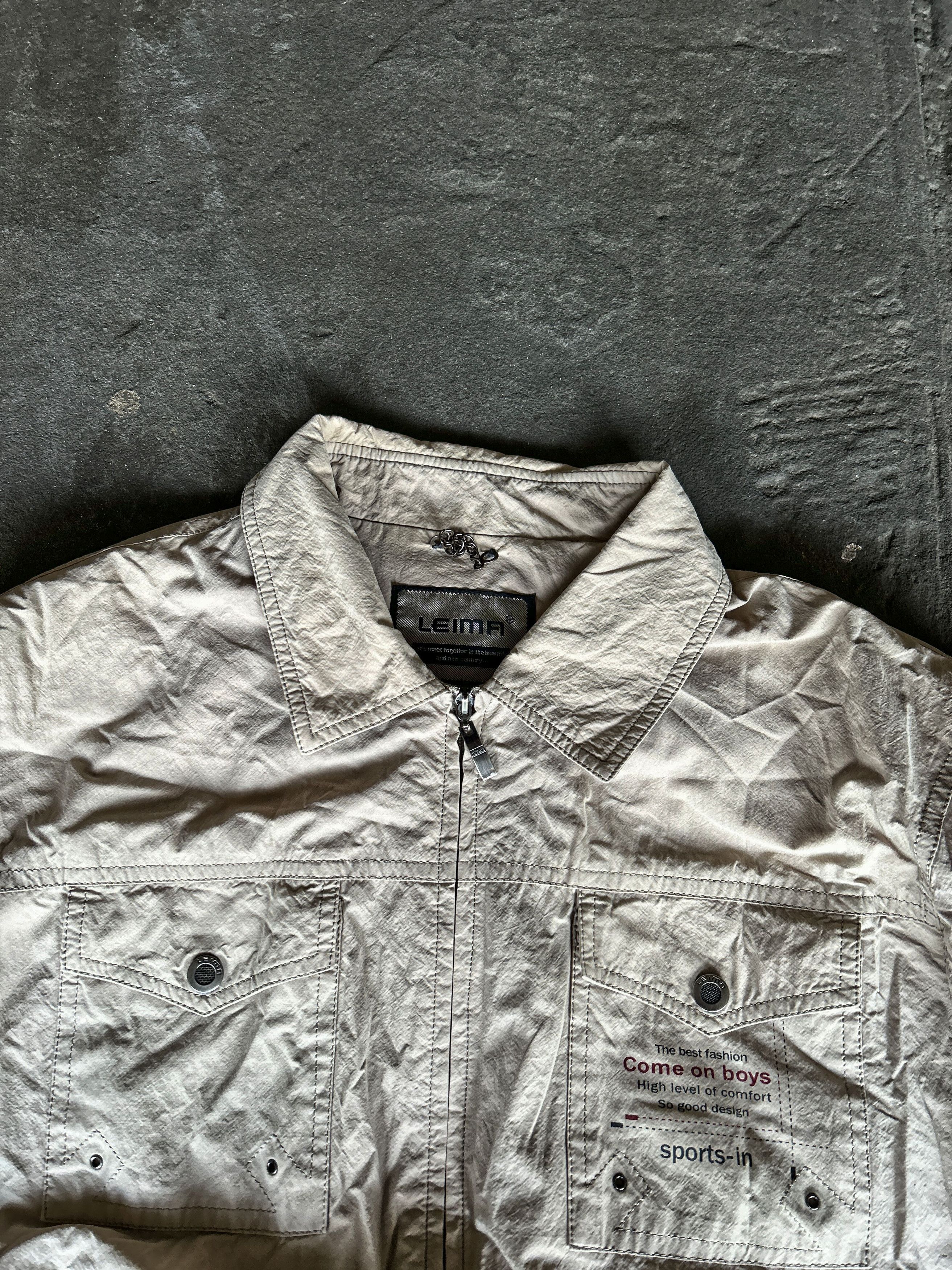 Vintage Beige Lightweight Utility Jacket Vintage Y2K Streetwear Coat Size US L / EU 52-54 / 3 - 3 Thumbnail