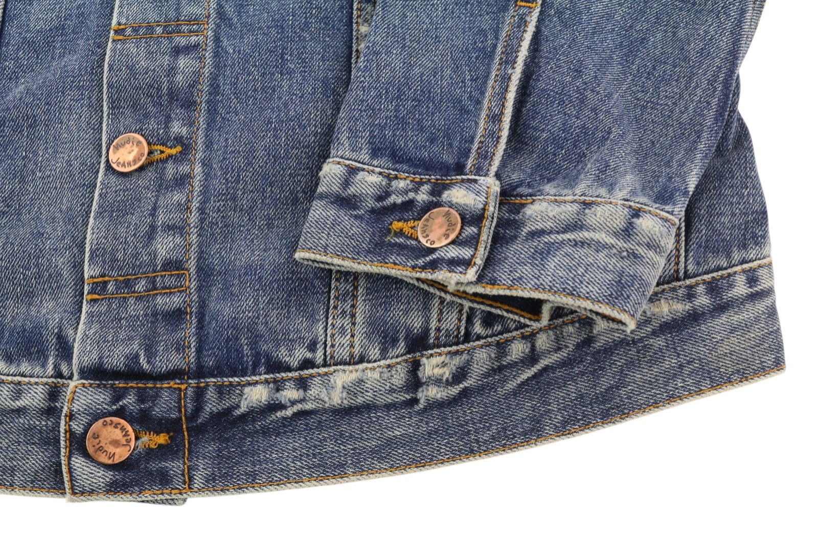 BILLY L Shimmering Indigo Button Washed Distress 85899