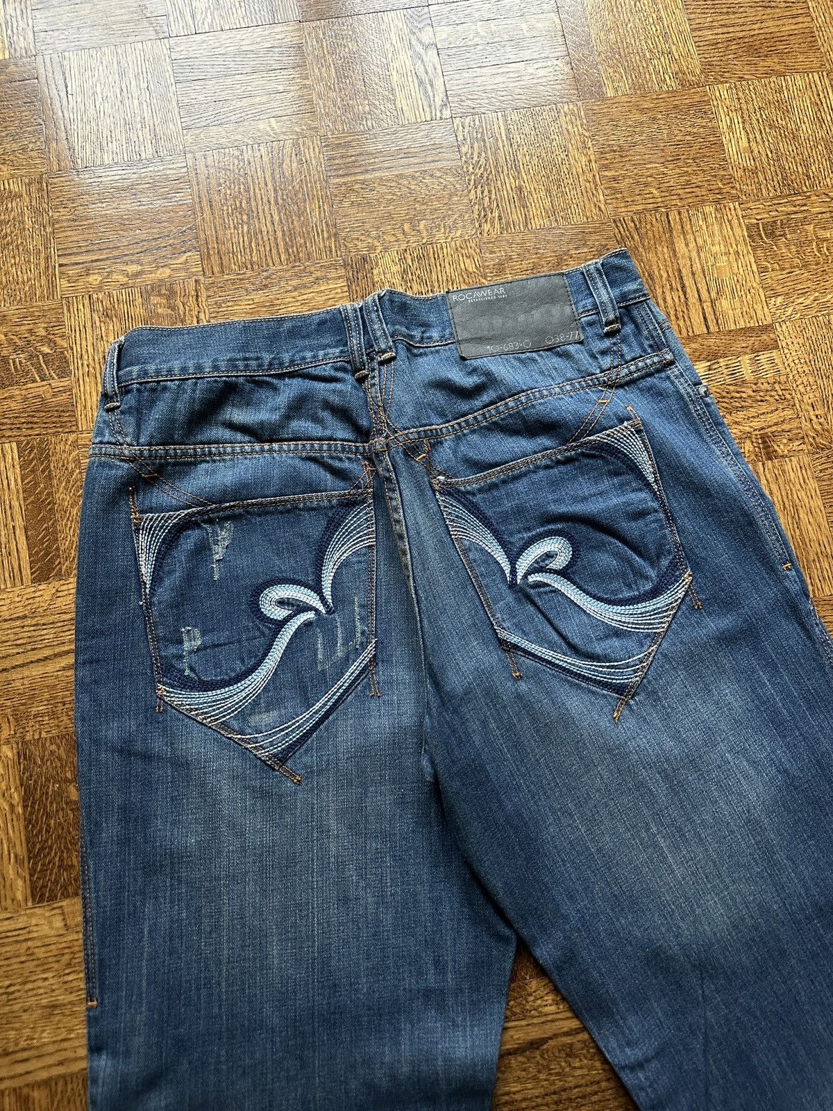 Rocawear Vintage Y2K Rocawear Baggy Embroidered Denim Jeans Size US 36 / EU 52 - 3 Thumbnail