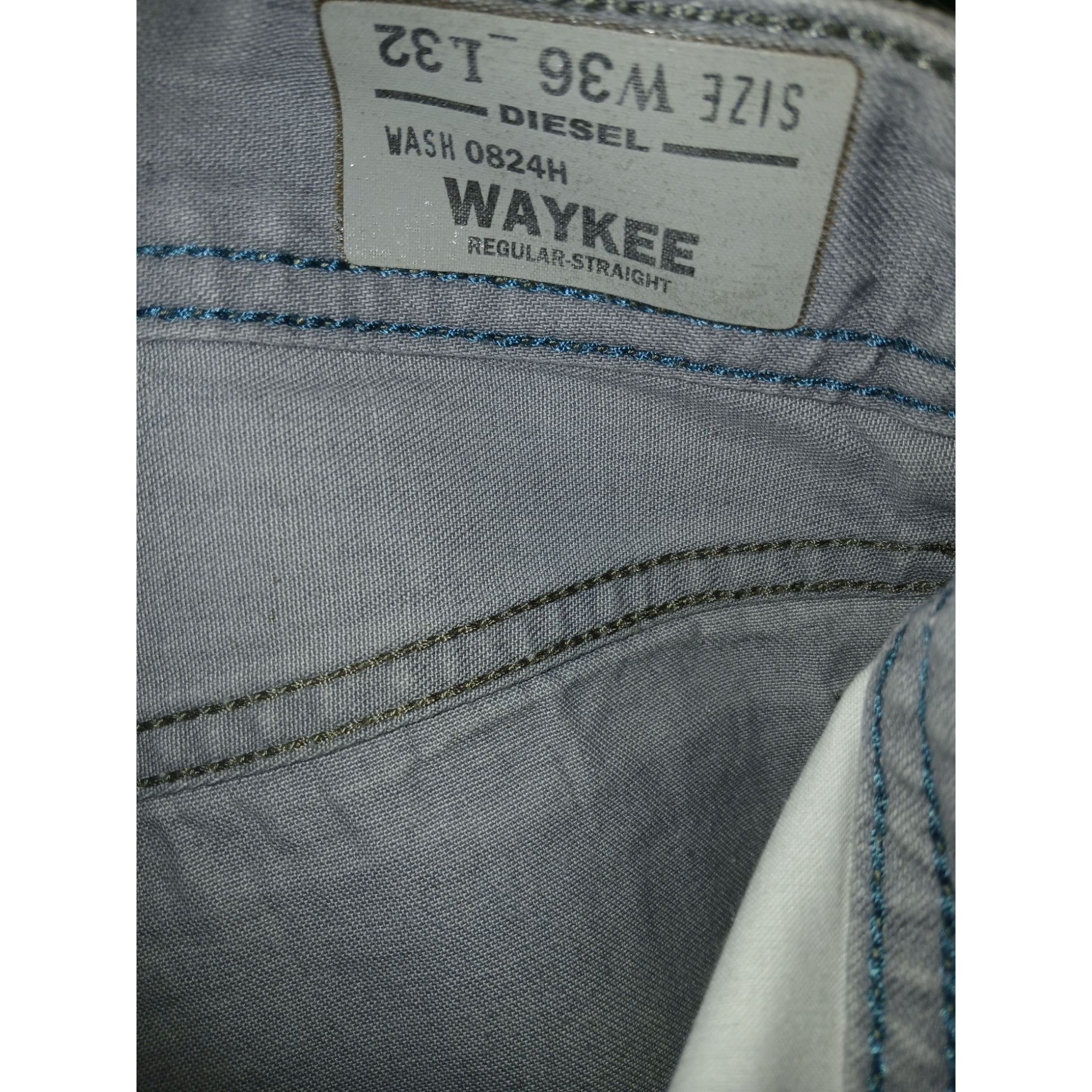 Diesel NWOT Diesel Waykee Light Gray Regular Straight Jeans Mens Si Size US 36 / EU 52 - 3 Thumbnail