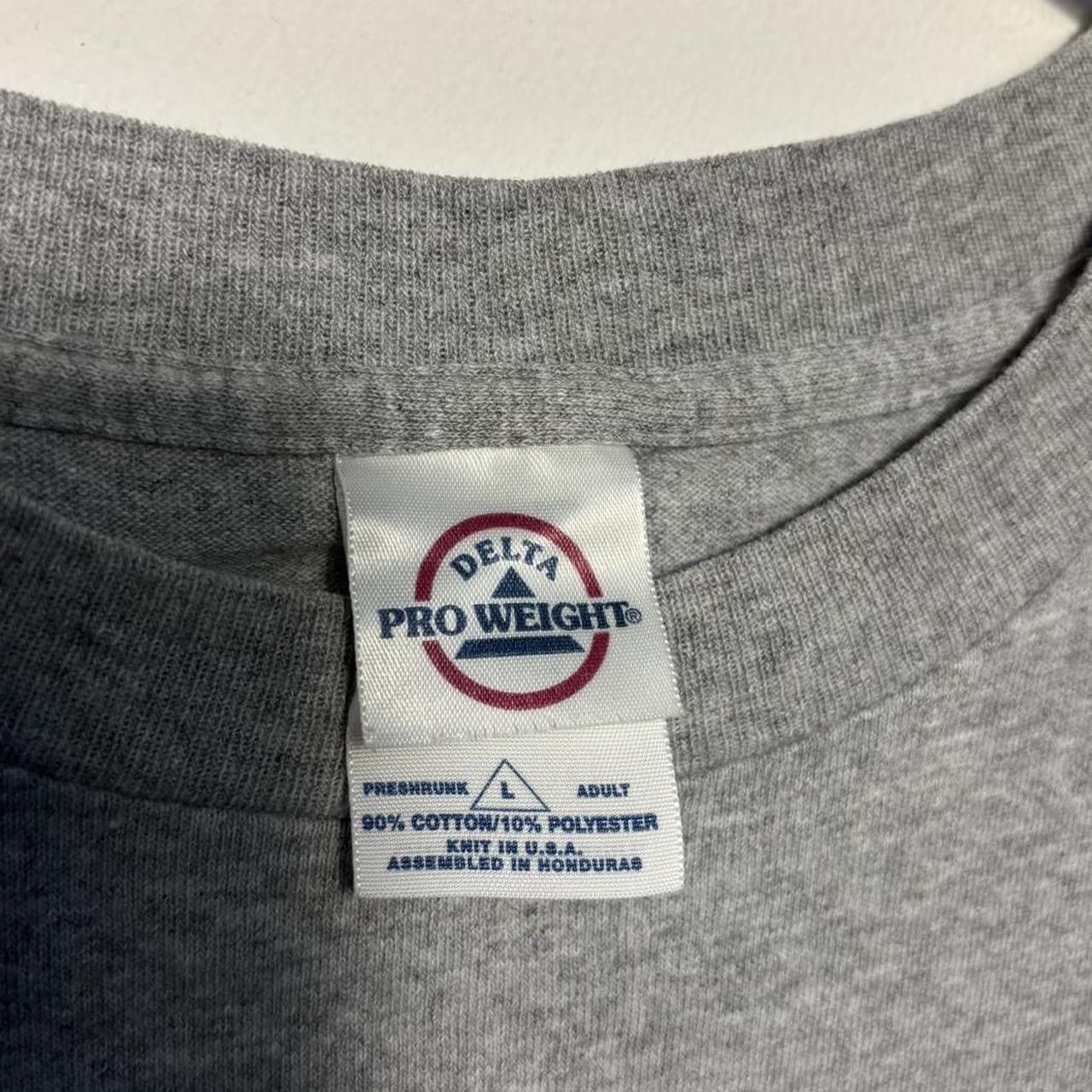 Delta Early 2000s Heather Grey Funny Slogan T-Shirt. Size US L / EU 52-54 / 3 - 3 Thumbnail