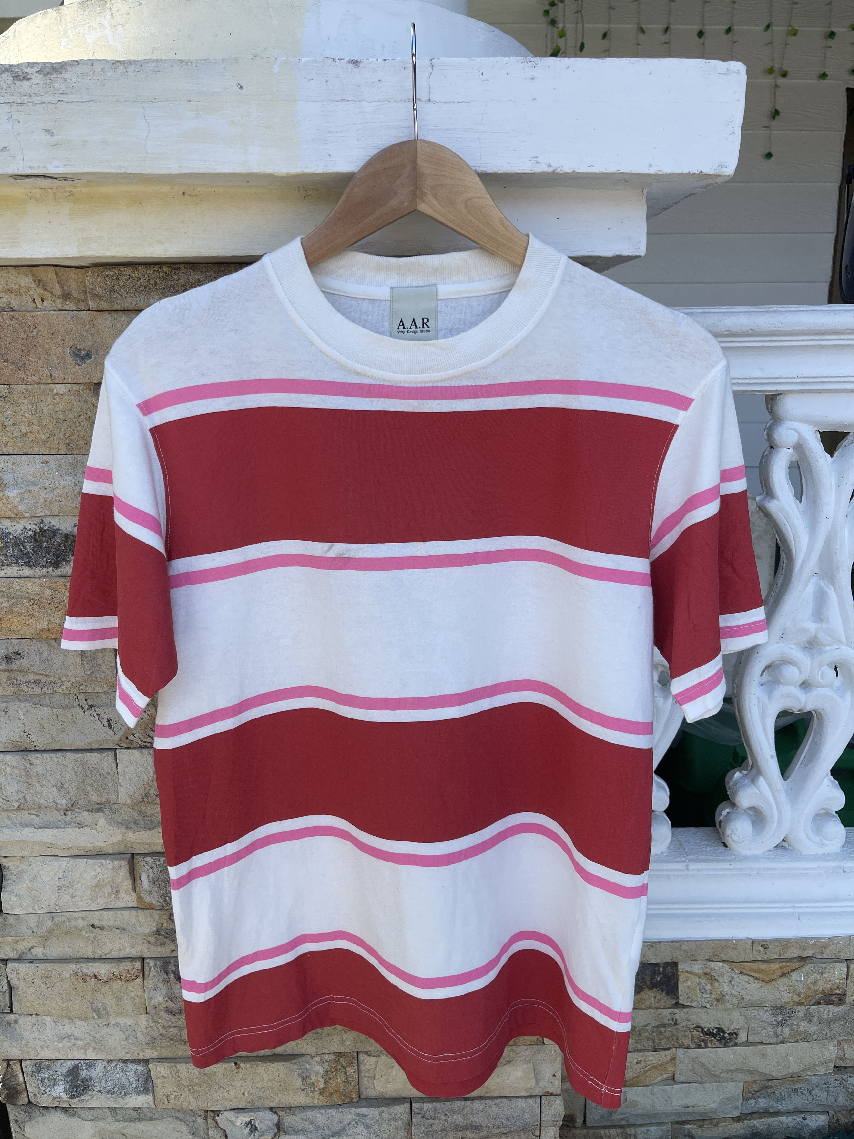 Yohji Yamamoto Rare🔥Vintage AAR Yohji Yamamoto Striped T-Shirt Size US M / EU 48-50 / 2 - 1 Thumbnail