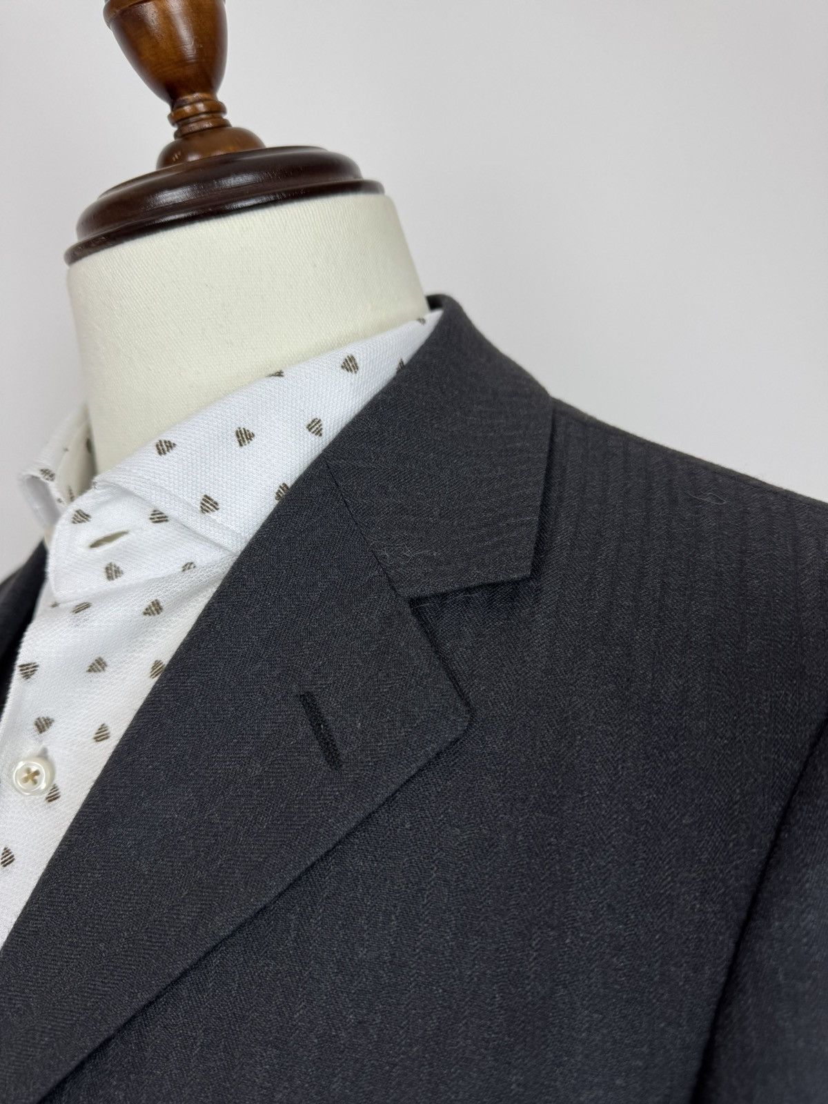 Other Trevira Twill herringbone Wool blend Vintage Suit 2 pieces Size 50R - 7 Thumbnail
