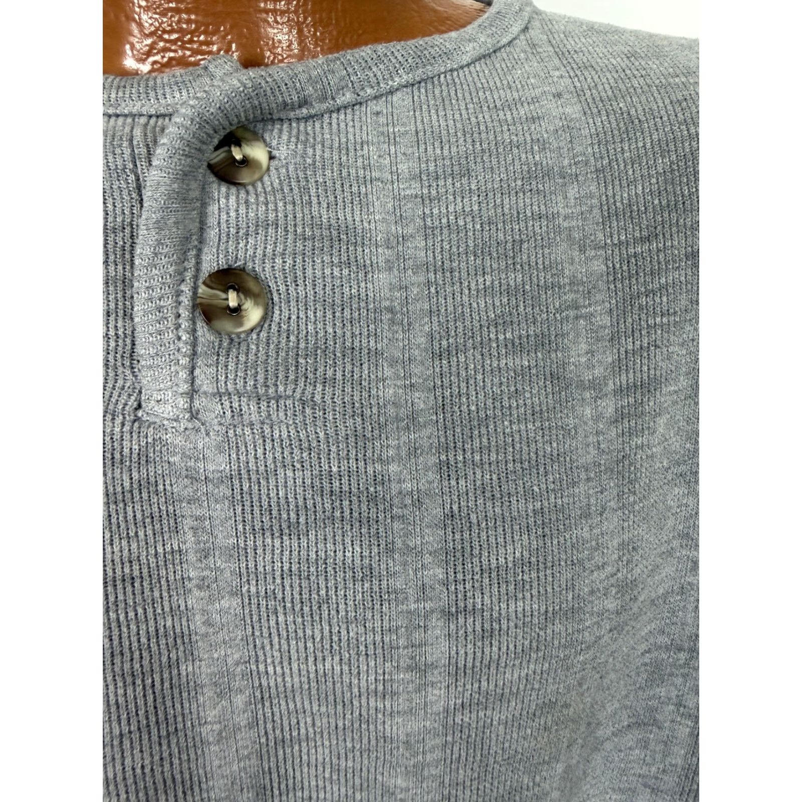 Vintage VINTAGE City Streets Henley Shirt Mens XL Oversized Heavyweight Grunge 90s 50s Bohemian Hippie Hipster Outdoor Gray Size US XL / EU 56 / 4 - 5 Thumbnail
