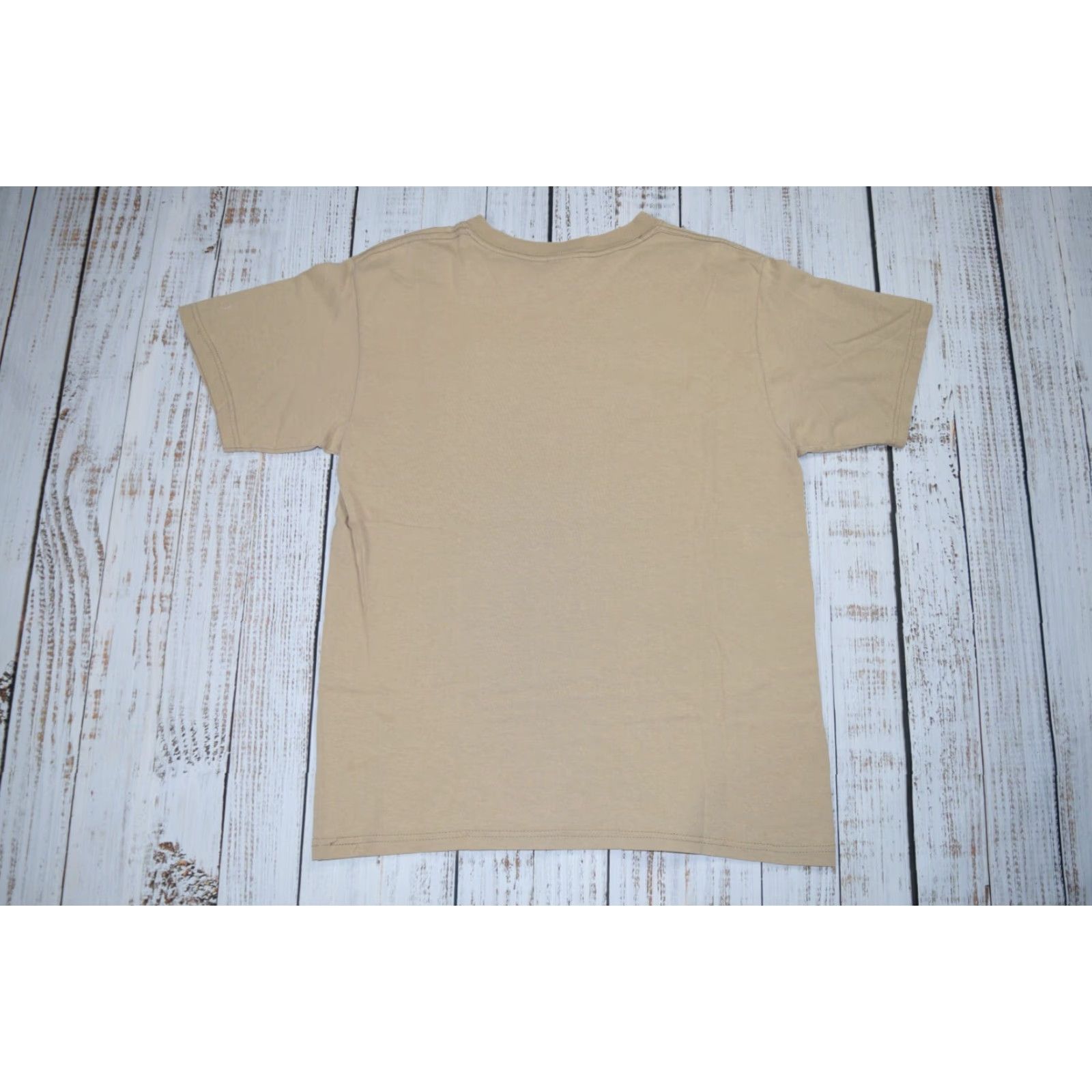 Anvil VINTAGE ANVIL Shirt Wildlife 90s Bengal Tiger Beige M Medium Tan Men Short Sleeve Crew Neck 1998 USA Size US M / EU 48-50 / 2 - 6 Thumbnail