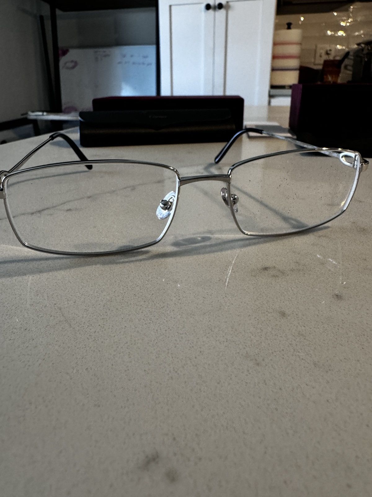 Cartier Unisex Cartier Rimless Glasses Silver Size ONE SIZE - 1 Thumbnail