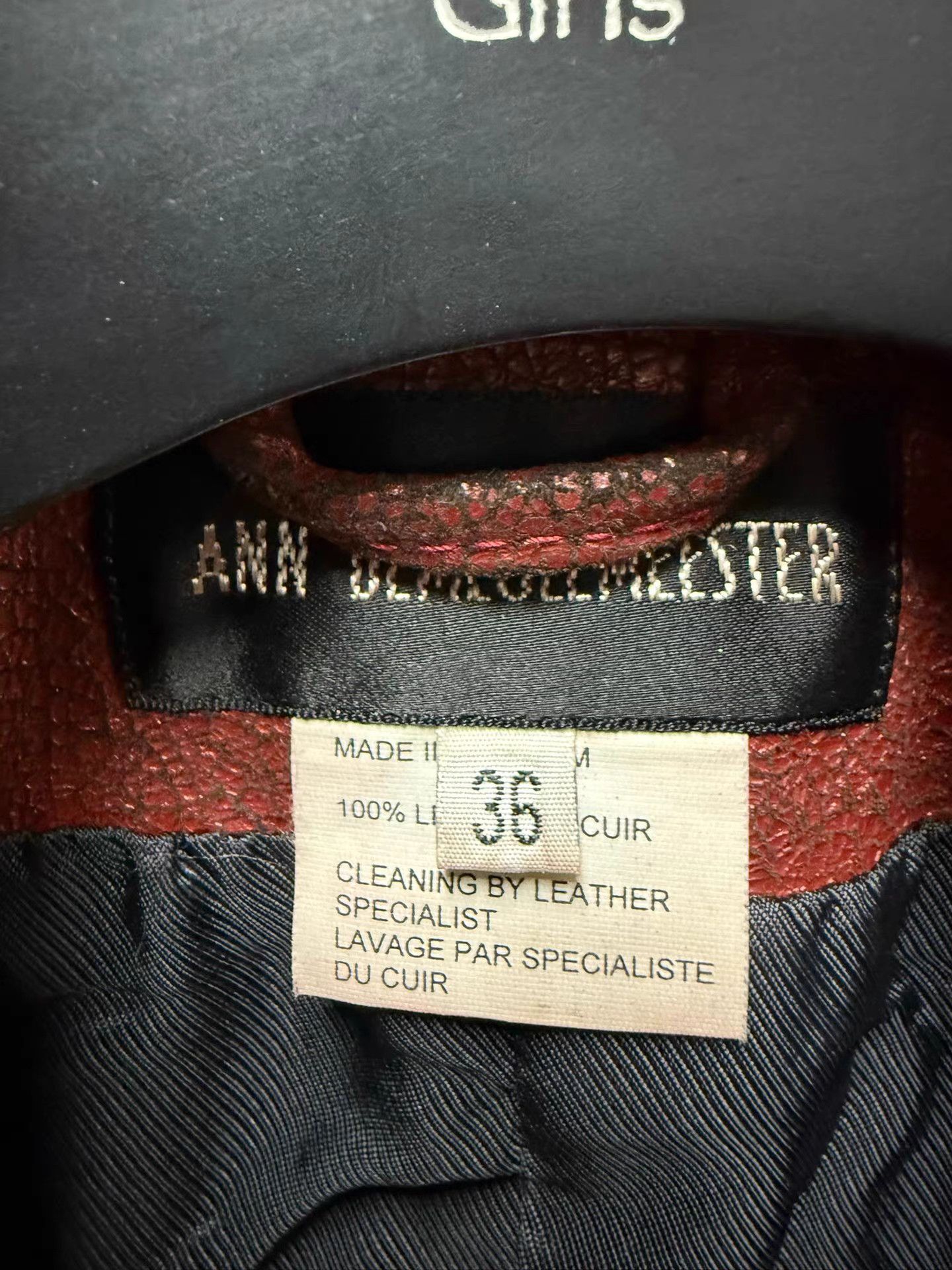 Ann Demeulemeester Ann Demeulemeester Crackled Leather Stand Collar Jacket K20 Size XS / US 0-2 / IT 36-38 - 5 Thumbnail