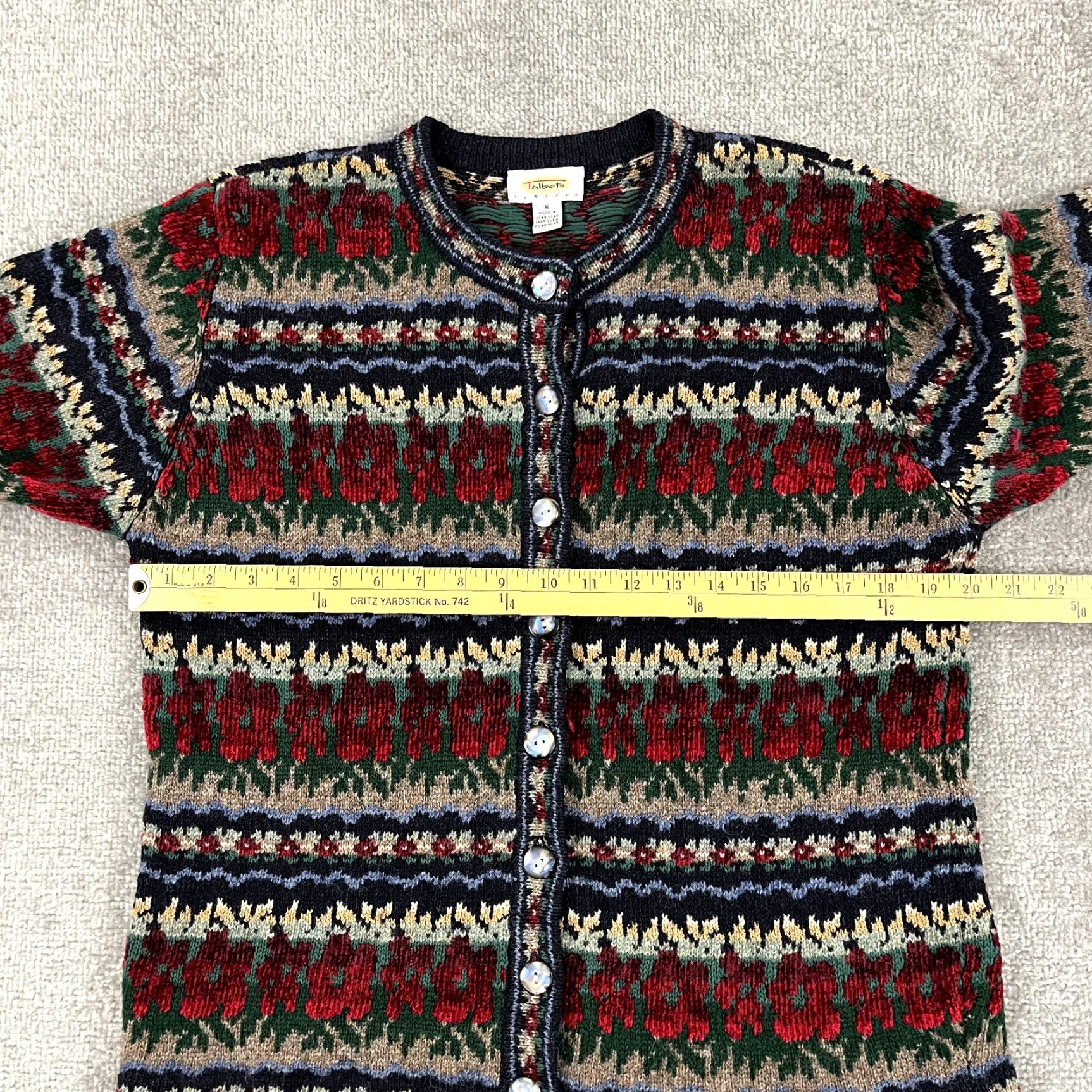Talbots TALBOTS Petites Sweater Womens Small Christmas Holiday Wool Silk Rayon Button Up Size S / US 4 / IT 40 - 5 Thumbnail