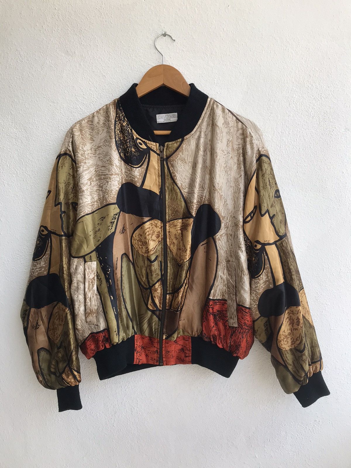 image of Avant Garde x Picasso Vintage 90's Picasso Art Overprint Jacket in Brown, Men's (Size Large)