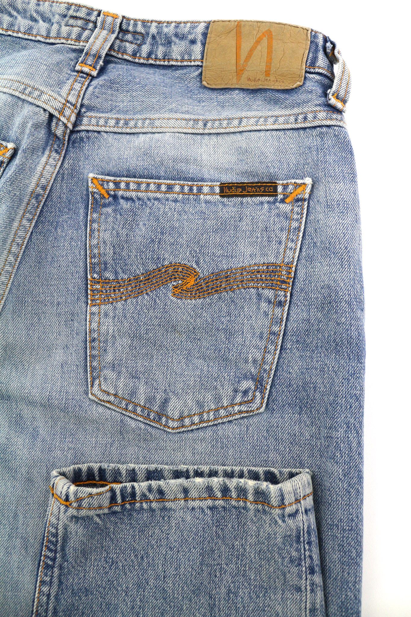 Nudie Jeans BREEZY BRITT W28/L32 Slim Fit Washed Blue 82672 Size US 28 / EU 44 - 5 Thumbnail