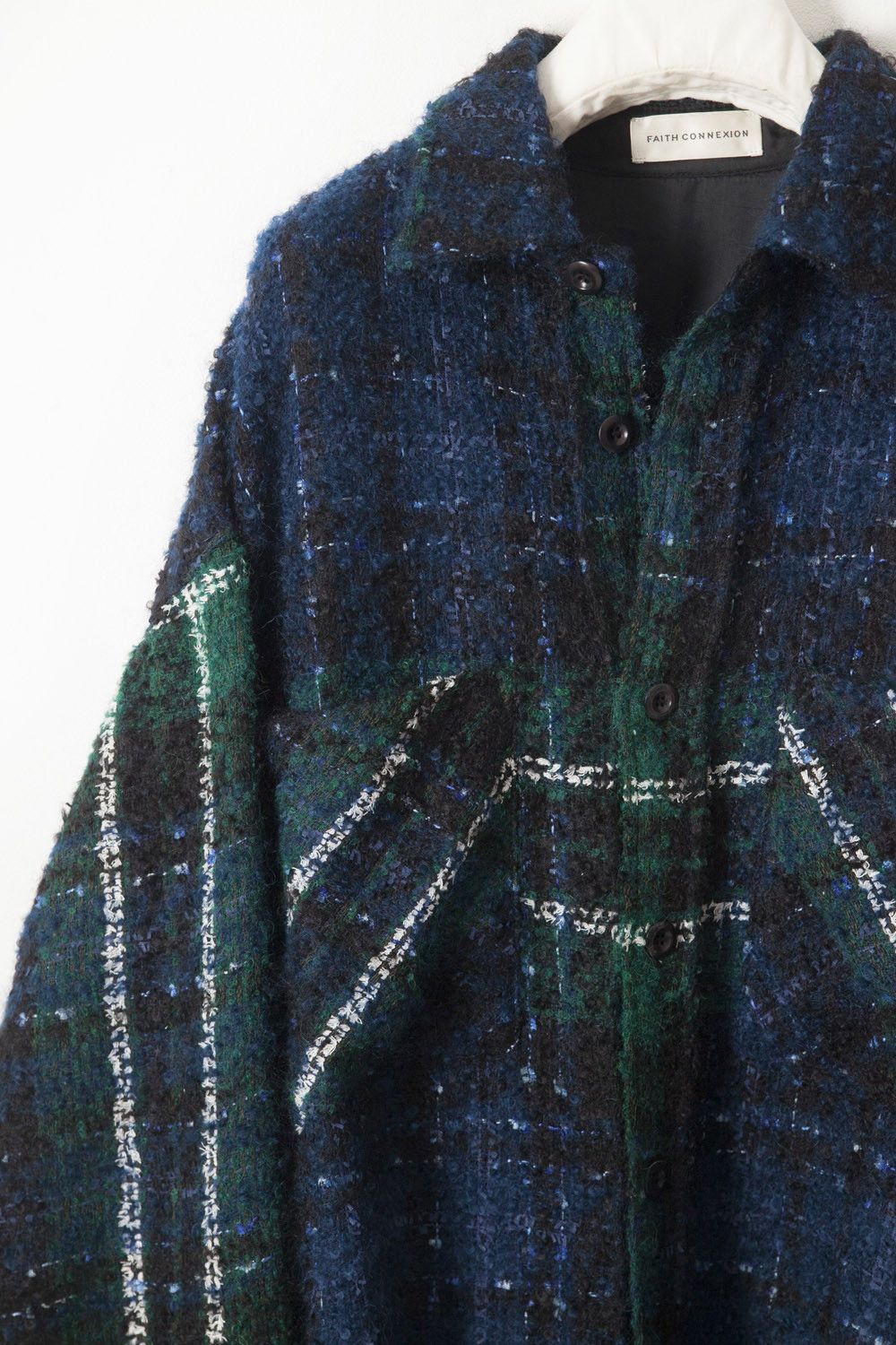 Faith Connexion Faith Connexion green tweed oversized shirt Size US S / EU 44-46 / 1 - 2 Thumbnail