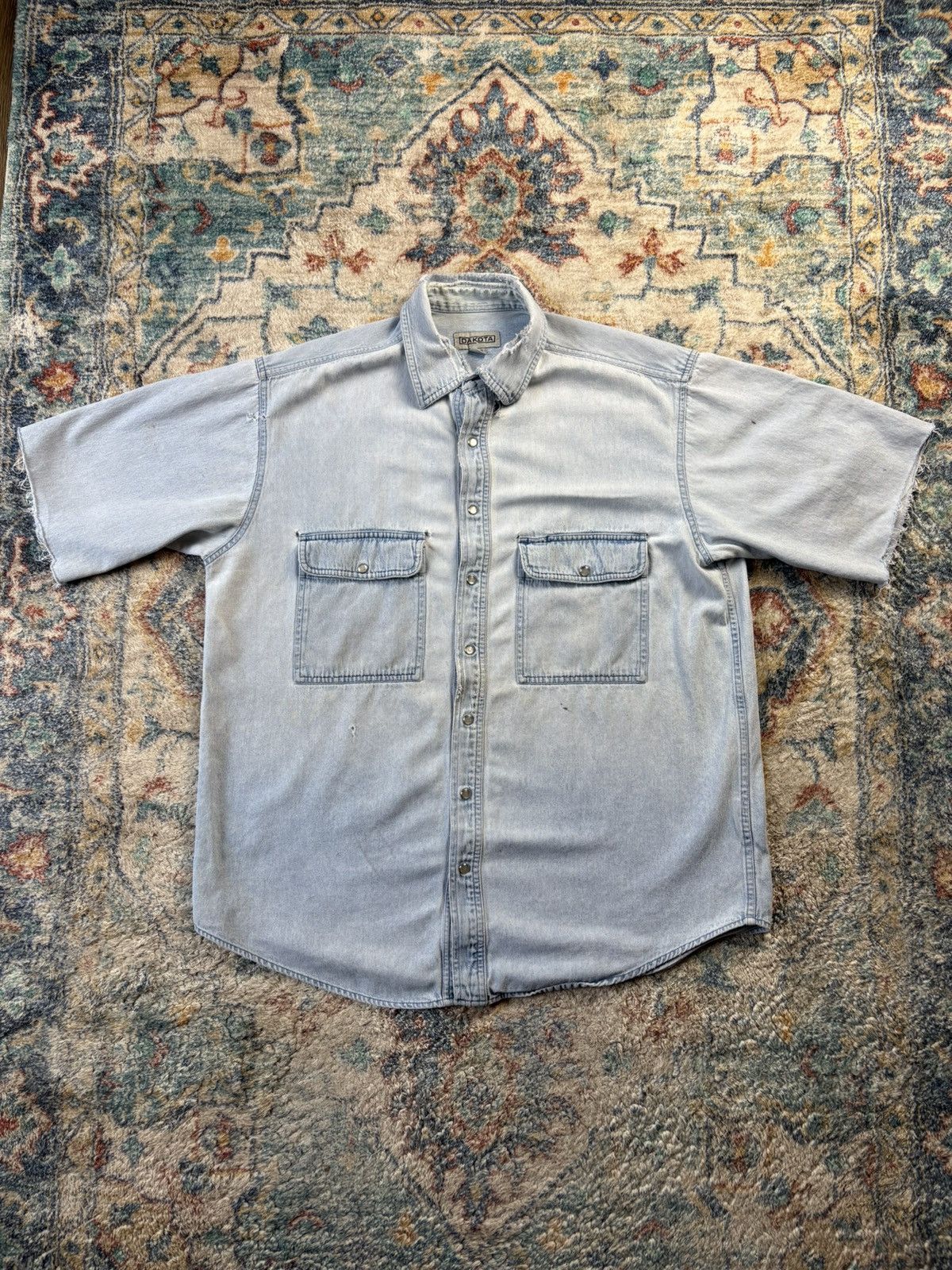 Vintage Vintage Dakota Denim Pearl Snap Shirt Size XL Size US XL / EU 56 / 4 - 1 Thumbnail