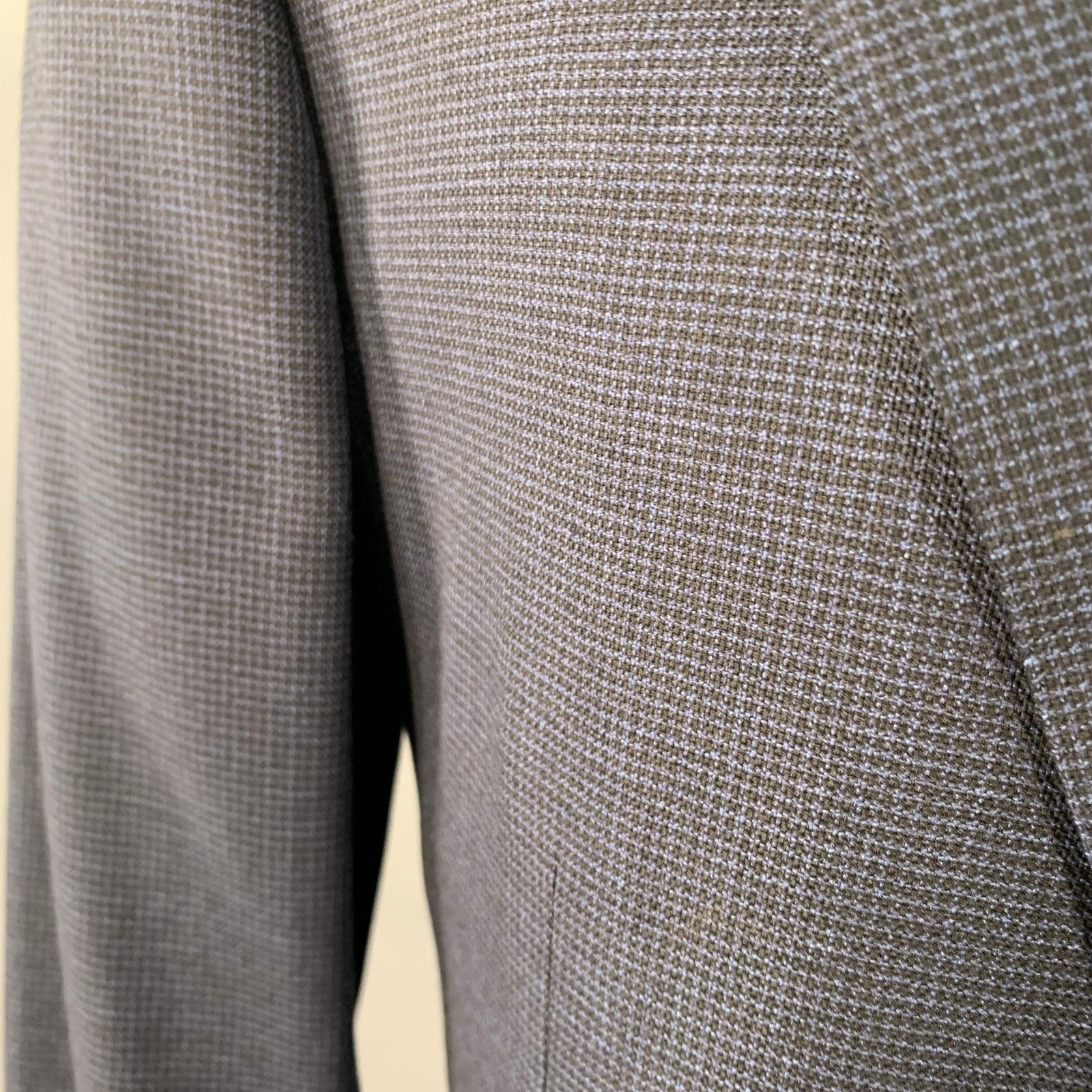 Ermenegildo Zegna Size 40 Navy Black Checkered Wool Sport Coat Size 40R - 6 Thumbnail