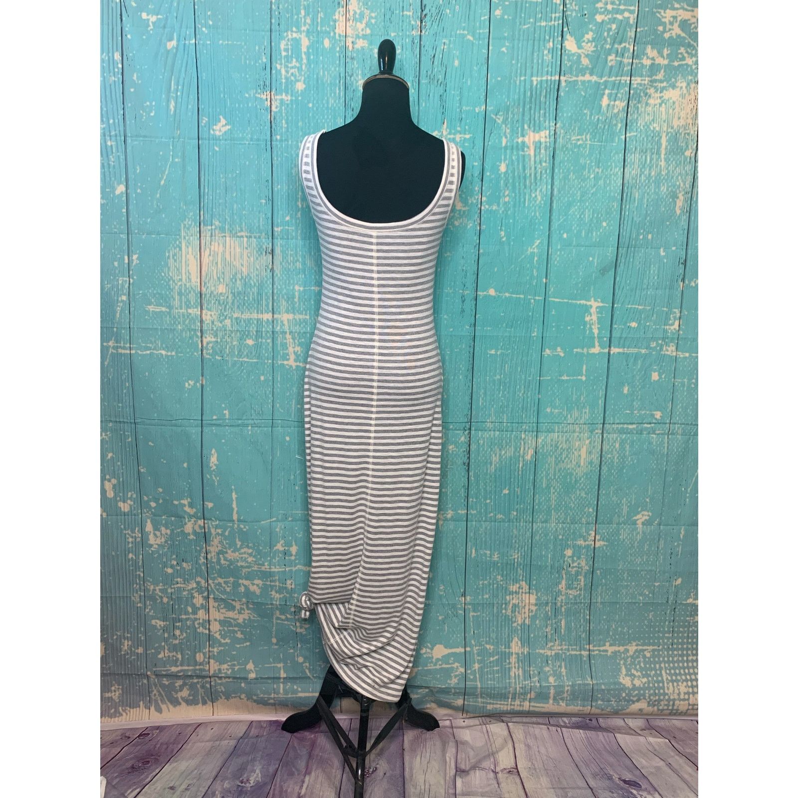 Loft Loft gray striped maxi tank top dress size XS Size XS / US 0-2 / IT 36-38 - 2 Thumbnail