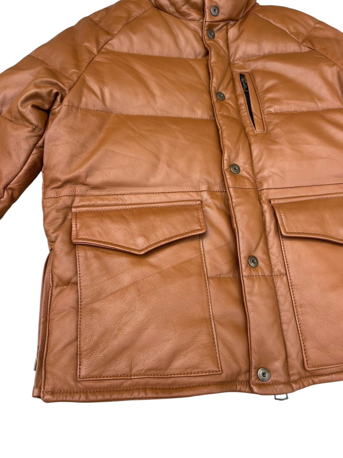 JACKROSE Jackrose Goatskin Leather Down Feather Puffer Jacket Size US M / EU 48-50 / 2 - 7 Thumbnail