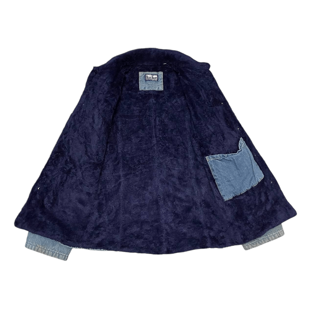 Blue Blue Japan Vintage Blue Blue Japan Shearling Denim Jacket Size US S / EU 44-46 / 1 - 9 Thumbnail