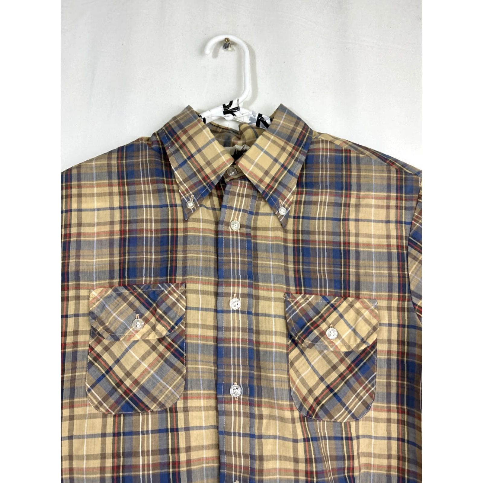 Levi's VINTAGE Levi’s Panatela Button-Up Shirt Long Sleeve Plaid Brown Mens Large 70s Size US L / EU 52-54 / 3 - 5 Thumbnail