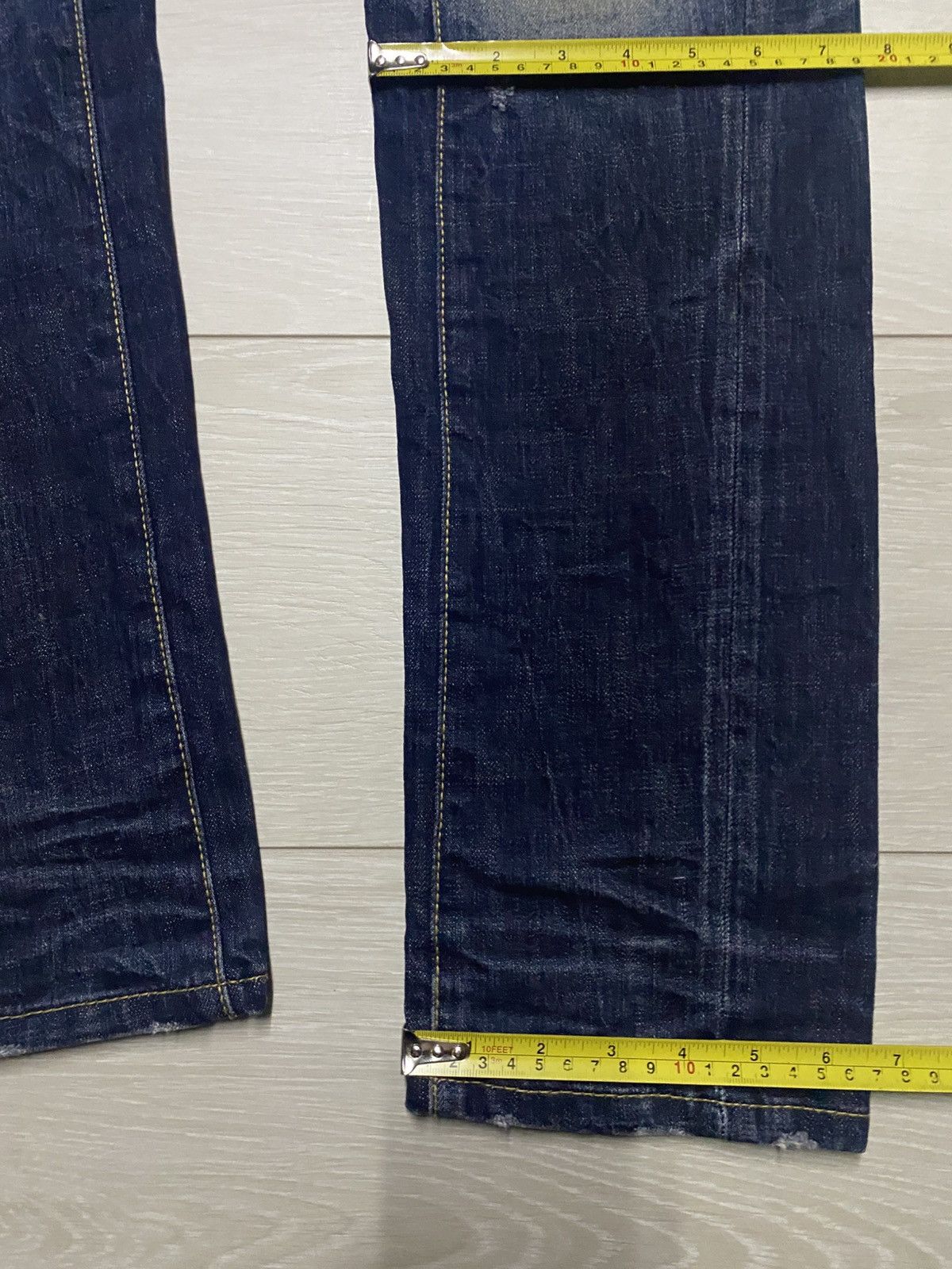 Japanese Brand Vintage AnotherShop Rag Paint Splatter Faded Skinny Jeans Size US 31 - 14 Thumbnail