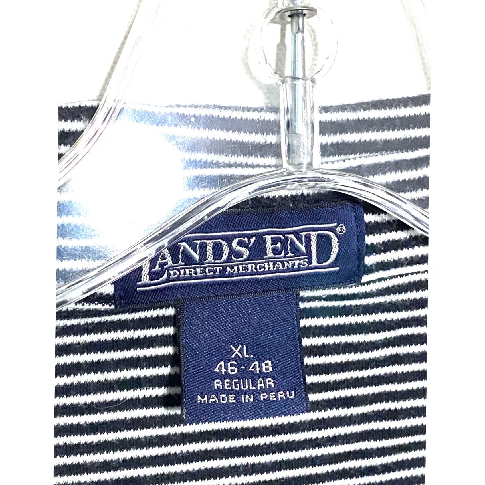 Lands' End Lands End Polo Shirt Mens XL Regular Fit Monochrome Golf Office Preppy Academia Size US XL / EU 56 / 4 - 5 Thumbnail