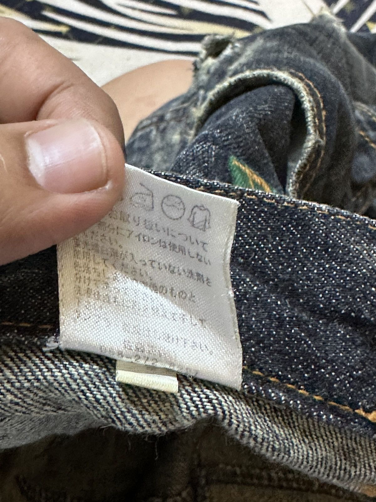 Le Grande Bleu (L.G.B.) Vintage Nylaus Clothing Double Waist Grunge Denim Size US 31 - 10 Thumbnail