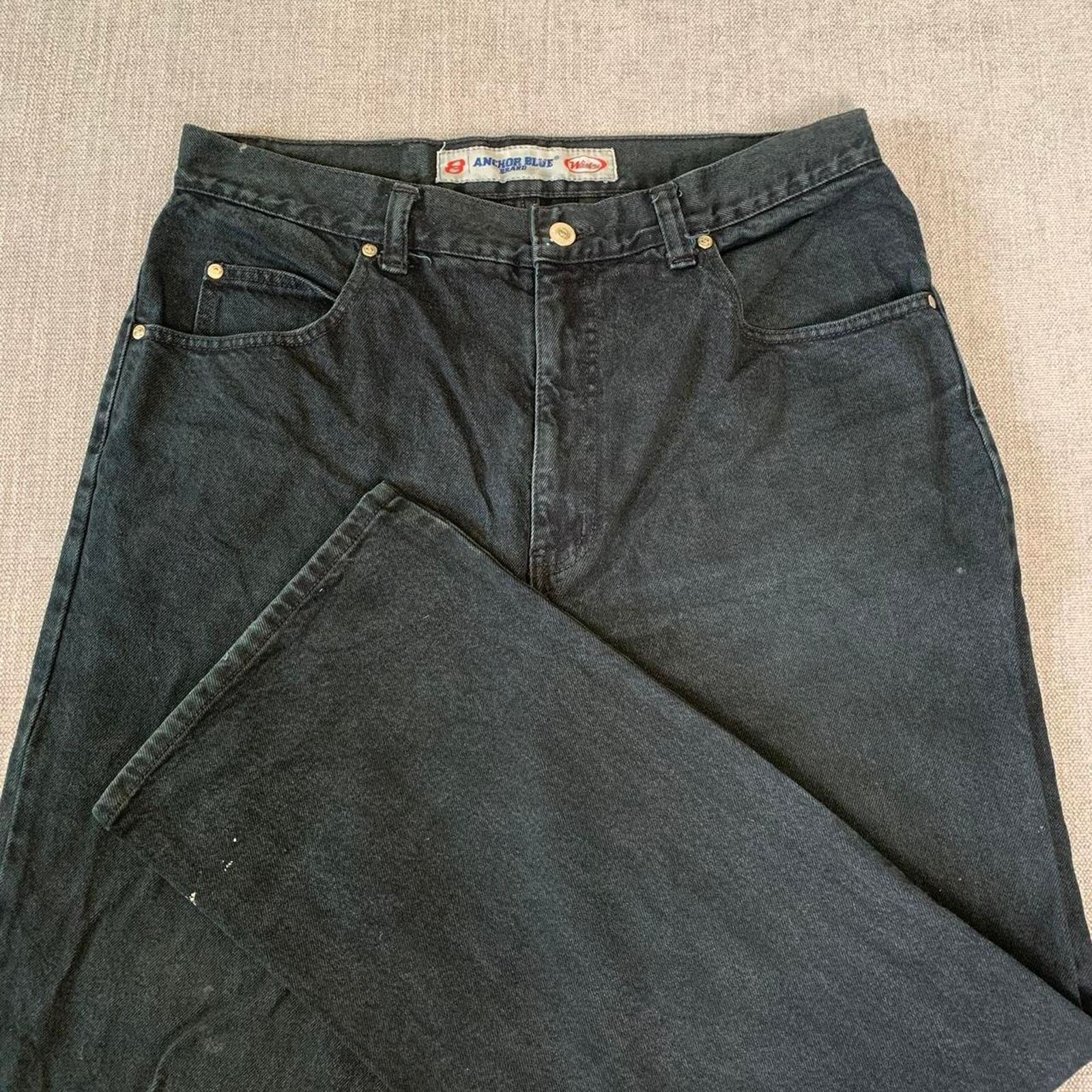 Anchor Blue Y2K Anchor Blue Wide Leg Black Denim Jeans Size US 36 / EU 52 - 4 Thumbnail