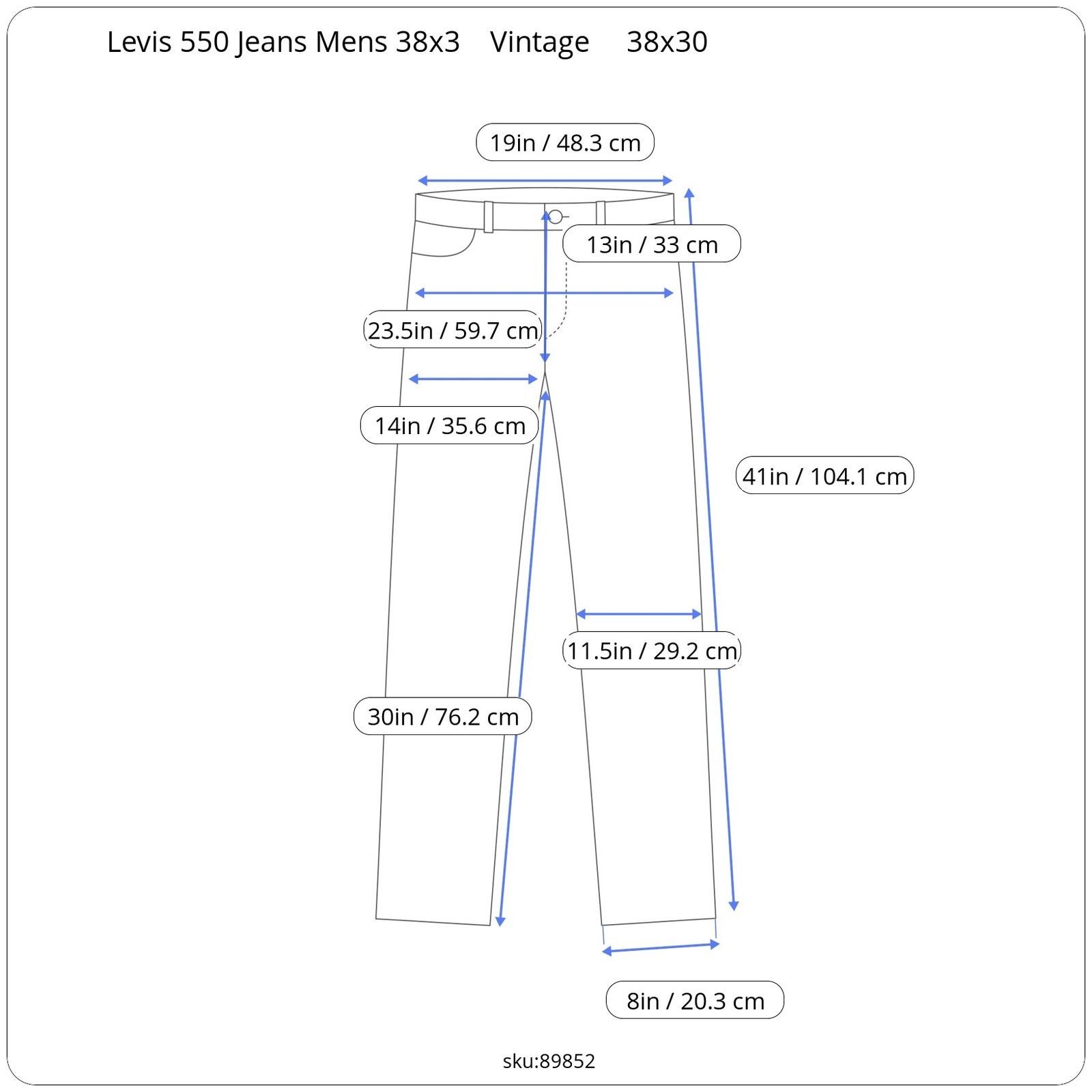 Levi's 2001 Levis 550 Light Wash Thrashed Baggy Jeans 38x30 Size US 38 / EU 54 - 2 Thumbnail