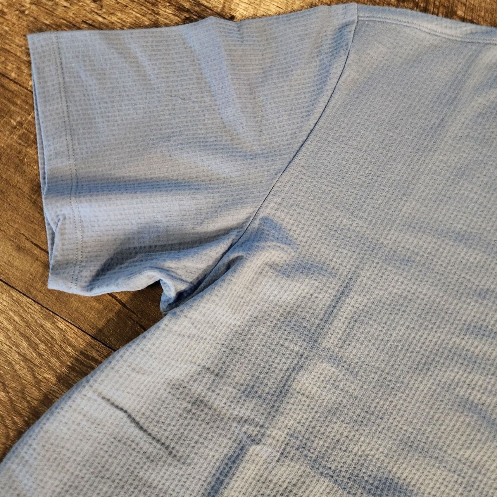 Scotch & Soda Scotch & Soda T Shirt Tee Mens L Blue Textured Knit Crew Neck Short Sleeve Size US L / EU 52-54 / 3 - 5 Thumbnail