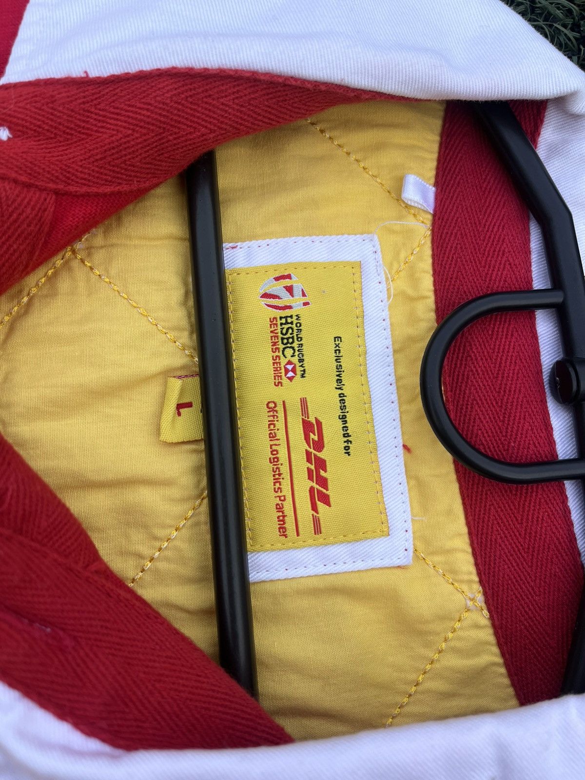DHL Rare DHL x HSBC Rugby Polo Shirt Striped Vintage L Size US L / EU 52-54 / 3 - 8 Thumbnail