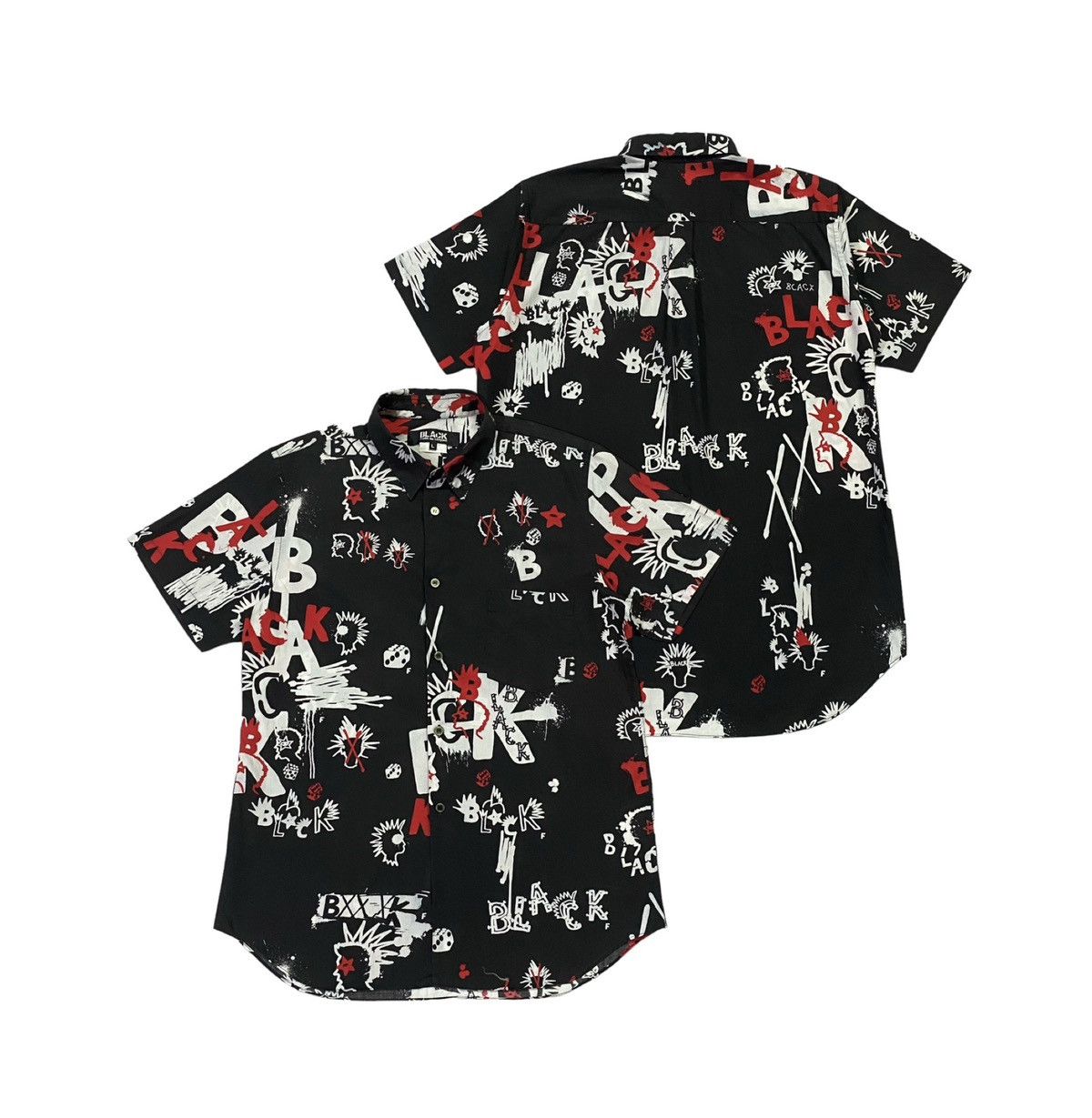 Comme des Garcons × Comme des Garcons Black Rare🔥Comme Des Garçons Black Fullprint Shirt Button Ups Size US L / EU 52-54 / 3 - 1 Thumbnail