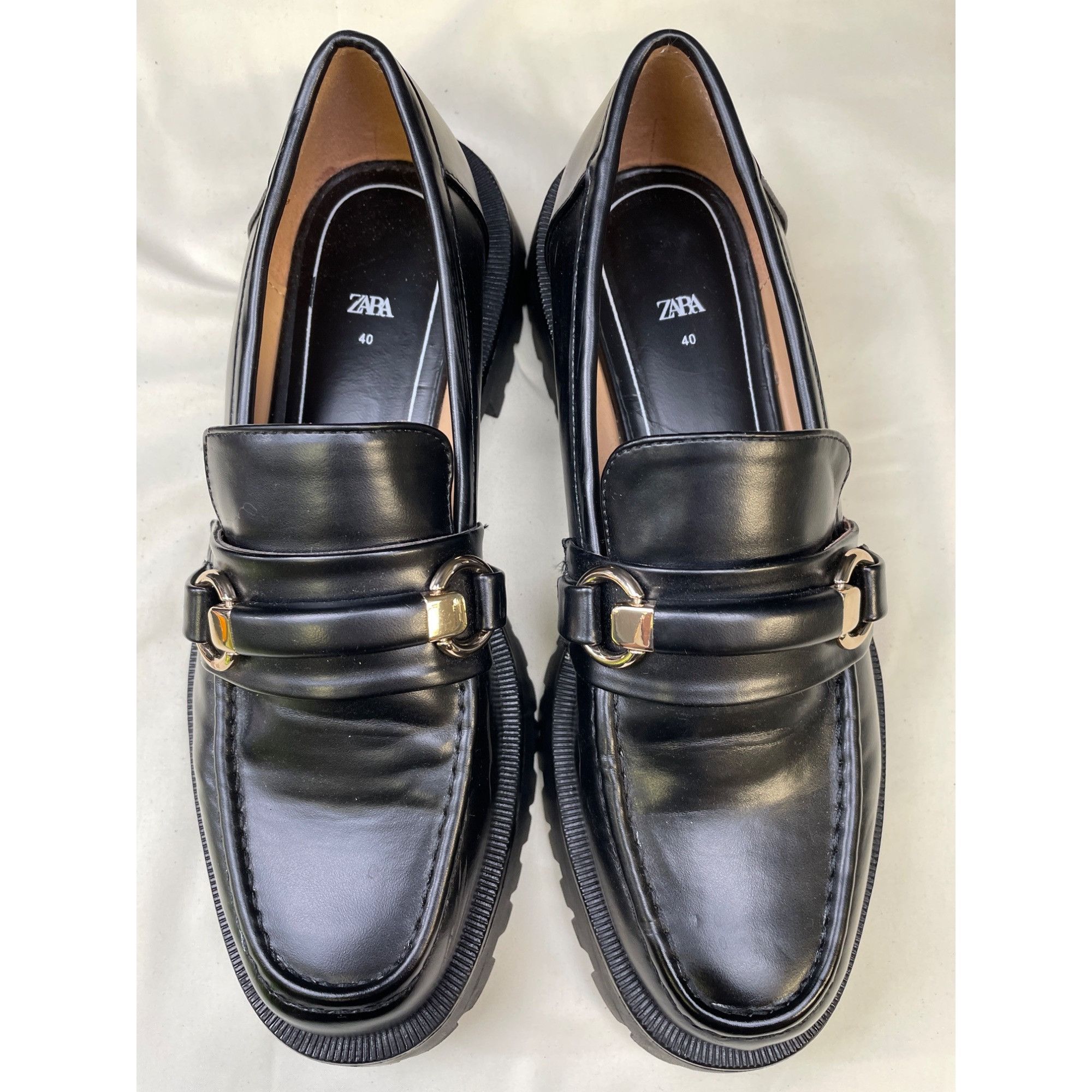 Zara Zara Women's Black Chunky Heel Shoes/ Loafers Size 10 SKU 56 Size US 10 / IT 40 - 5 Thumbnail